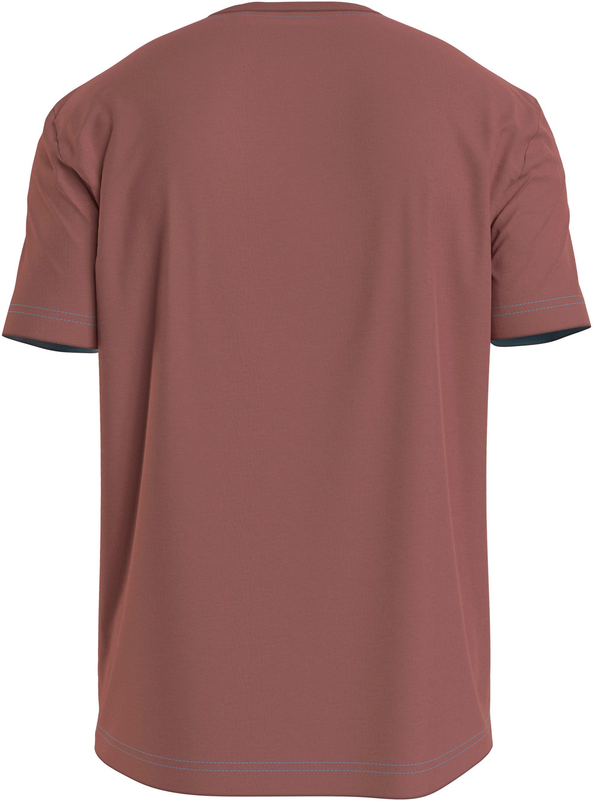 Klein Copper Calvin dickem Winterjersey Sun aus T-Shirt Micro Logo