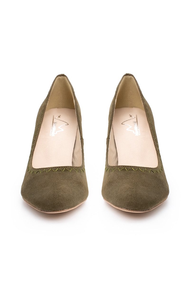 Hirschkogel Trachtenpumps - DALIA - khaki, anthrazit Pumps