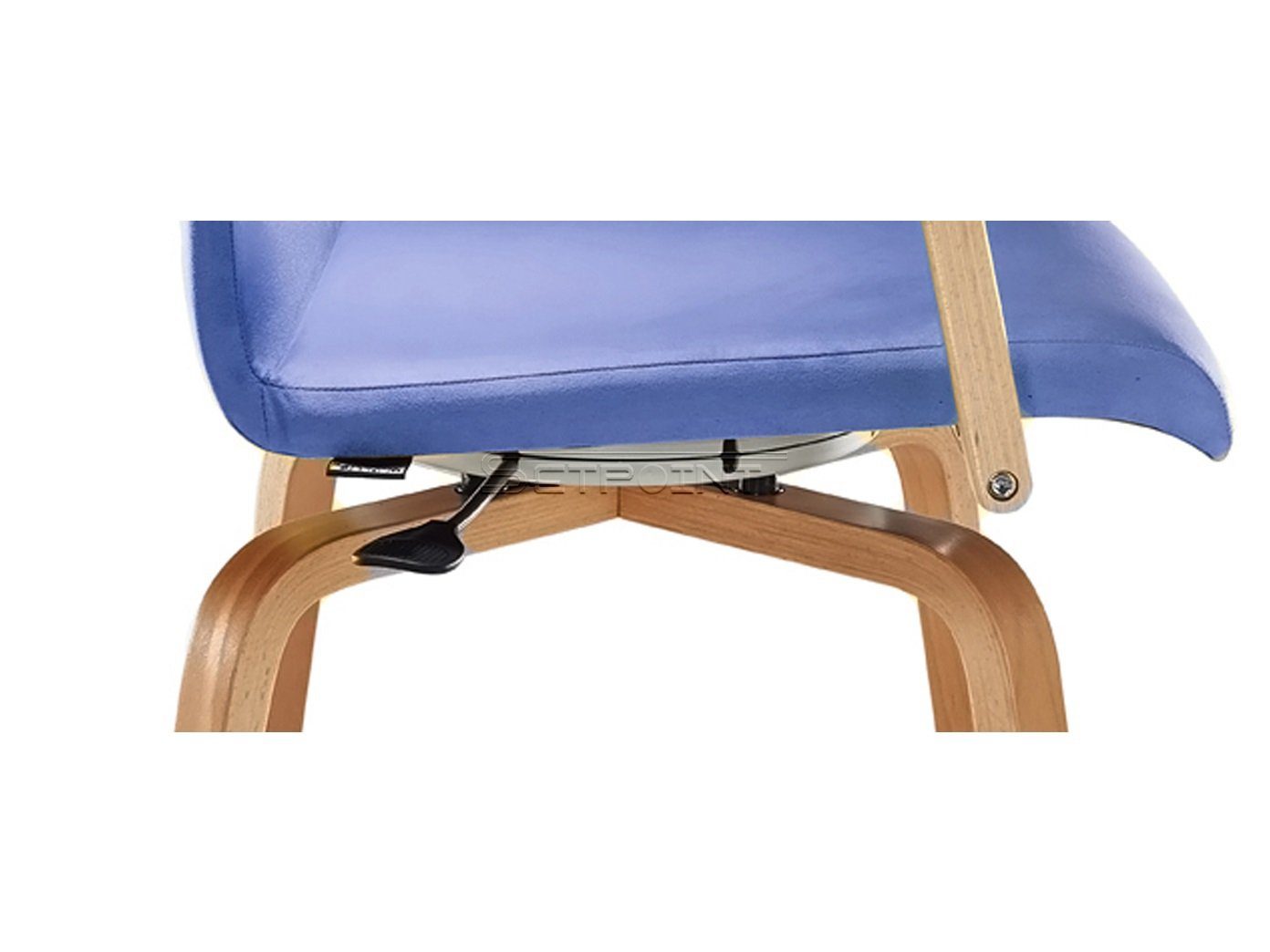 mit Drehstuhl Sitzkultur Pflegestuhl, Armlehnstuhl, Blau Armlehnen, Senioren-stuhl Mauser Stoff-bezug