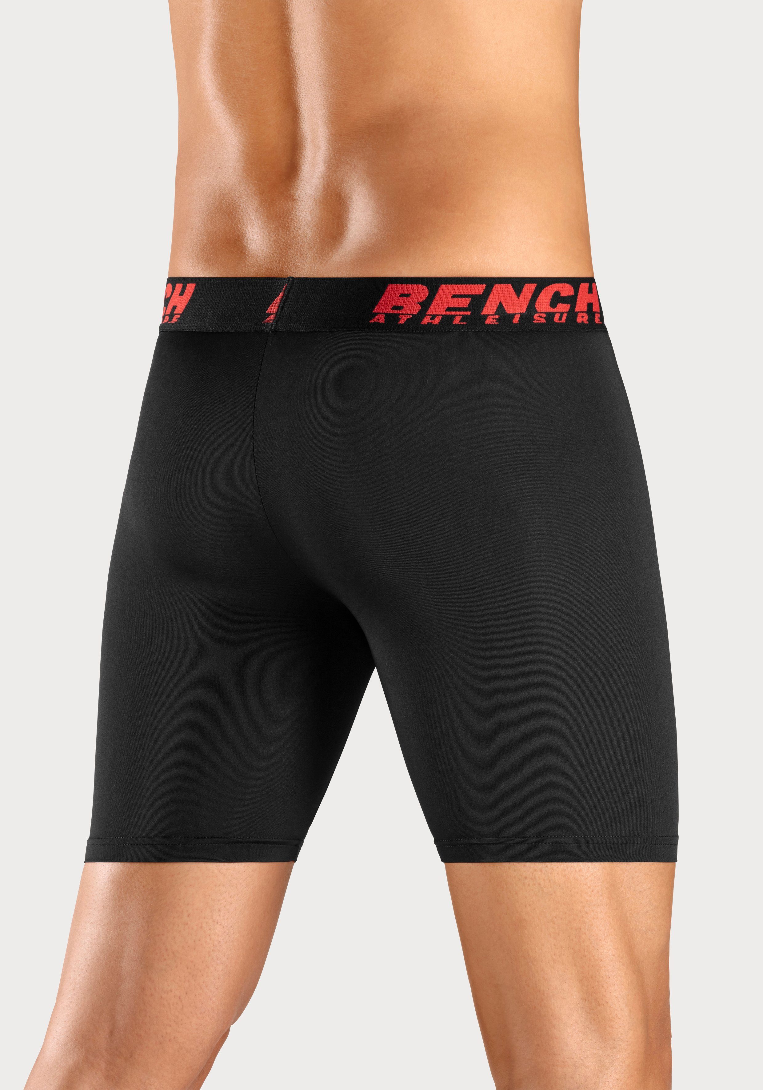 Bench. Funktionsboxer Boxershorts für Herren (Packung, 2-St) Unterhosen in sportiver Optik aus Microfaser mit längerem Bein