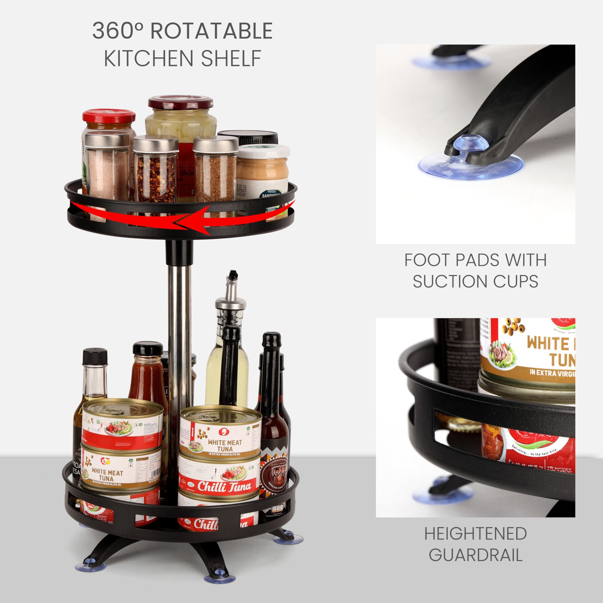 Belle Vous Gewürzregal Belle Vous 2-Ebenen Gewürzregal drehbar - Rotierende günstig online kaufen