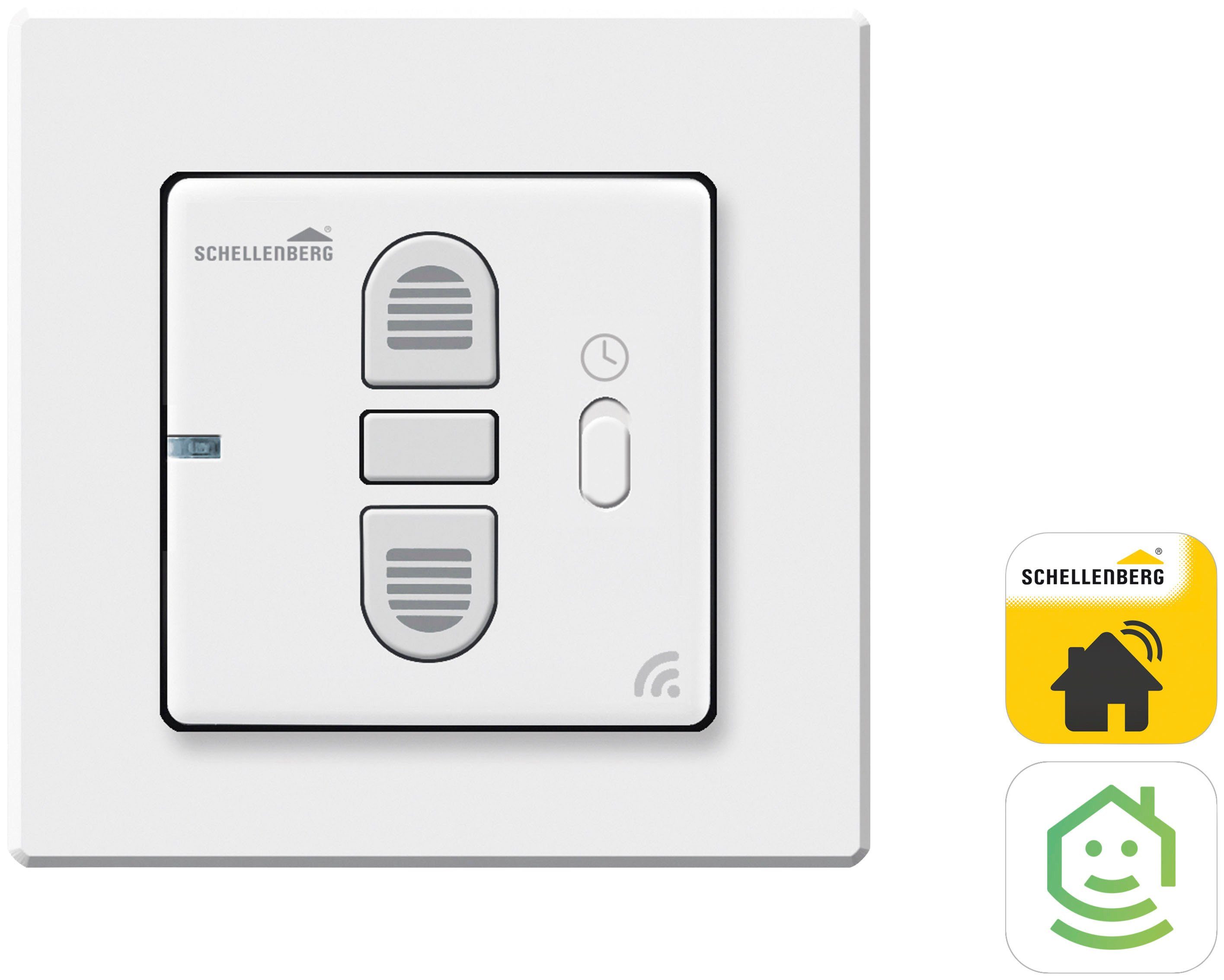 SCHELLENBERG Rollladen-Funksteuerung Aufputz, Smart Home Funk-Zeitschaltuhr, zur Steuerung für Rollläden, Licht, Steckdosen und Markisen