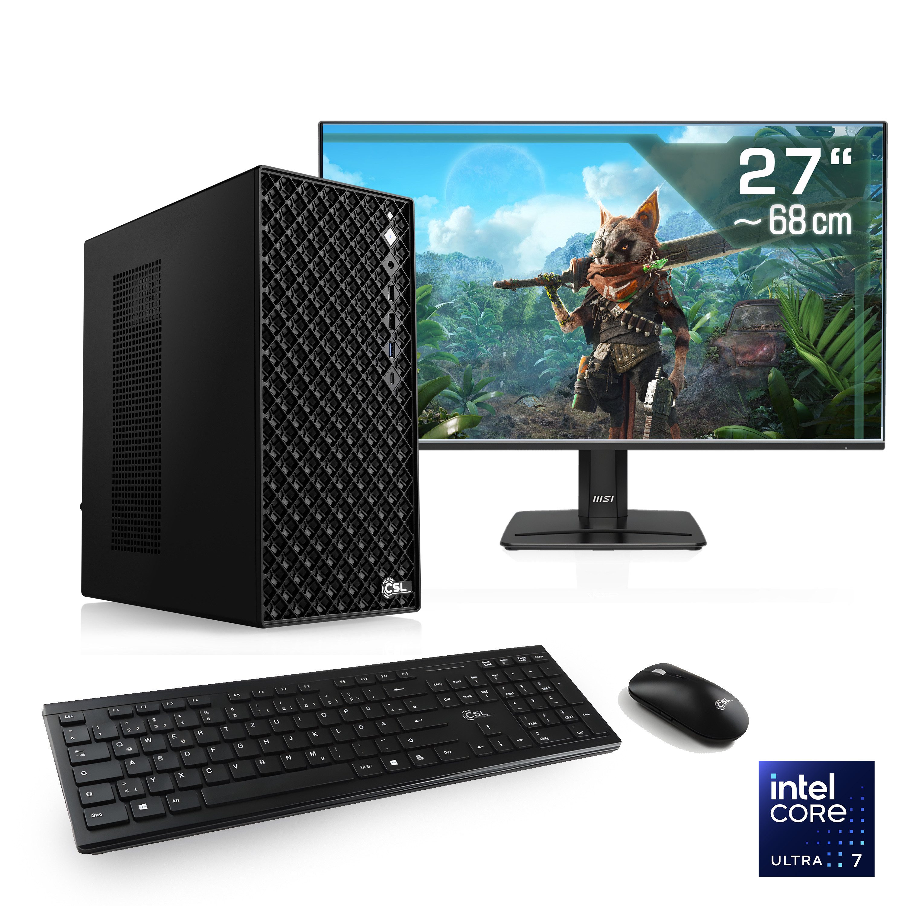 CSL Mystic V24140 Gaming-PC-Komplettsystem (27", Intel® 265KF, GeForce RTX 5060, 32 GB RAM, 1000 GB SSD)