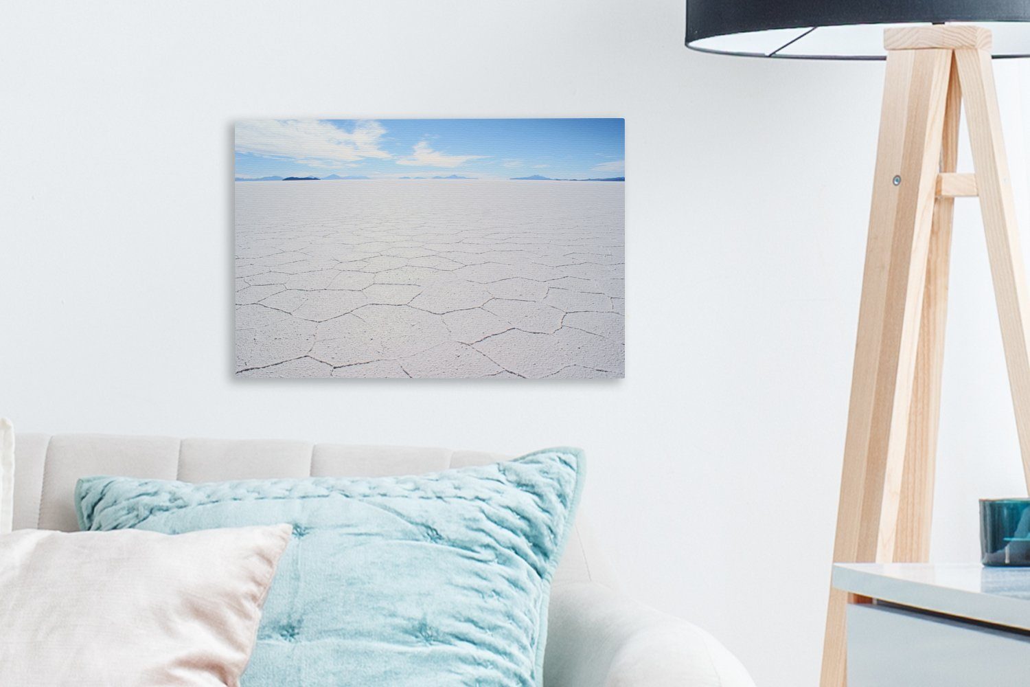 (1 Uyuni, OneMillionCanvasses® de Aufhängefertig, Bolivien, Leinwandbild Wanddeko, Wandbild St), 30x20 Leinwandbilder, Salinen cm Salar