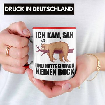 Trendation Tasse Trendation - Faultier Tasse mit Spruch Geschenk Arbeitskollege Kollege Kaffeetasse Büro