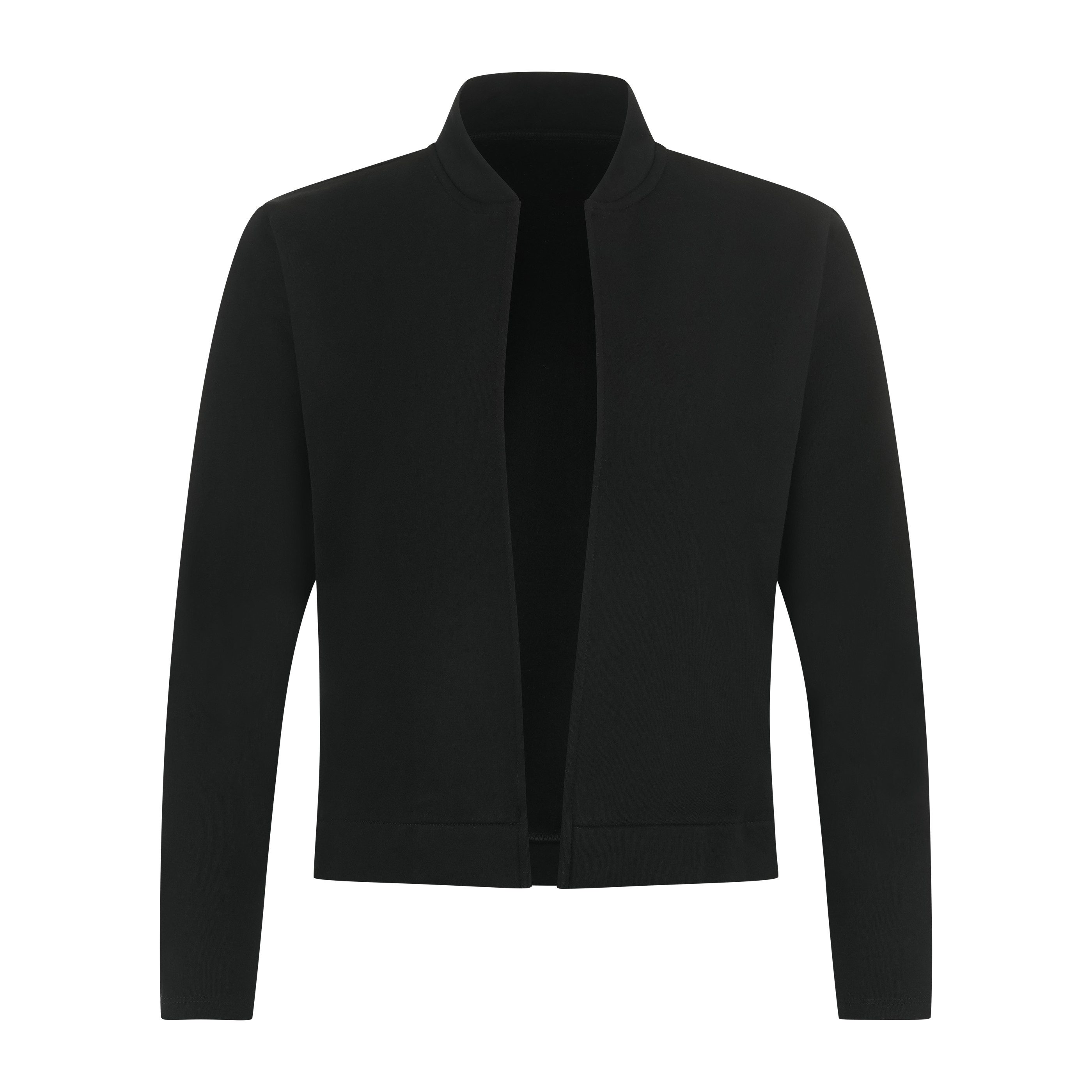 Evoni Kurzblazer für Damen schwarz, elegant, kragenlos, Rundhalsausschnitt günstig online kaufen