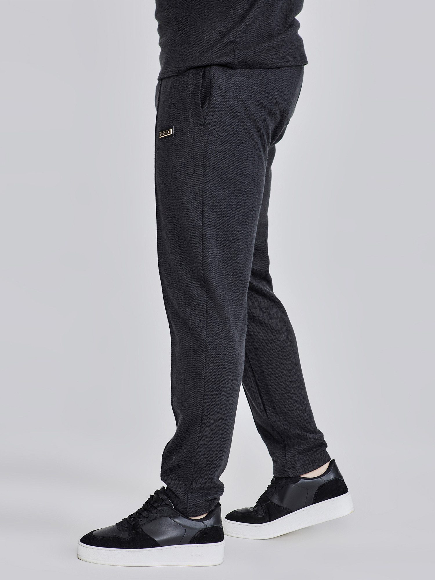 Siksilk Jogger Pants SikSilk Herren Schwarze Smart Jogginghose günstig online kaufen