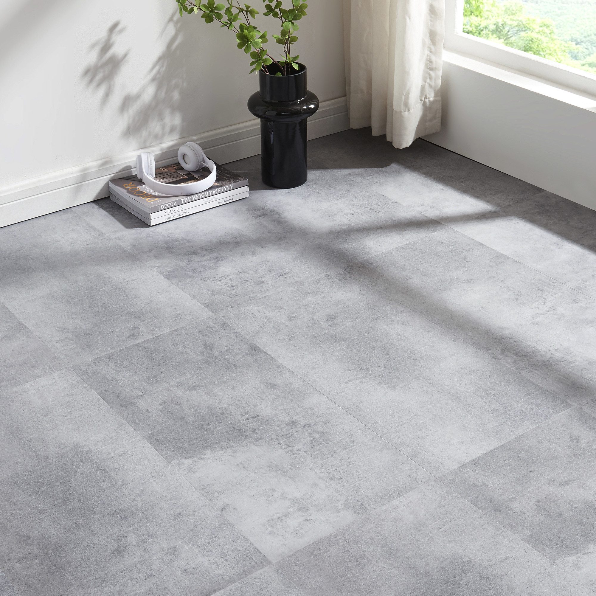 neu.holz Designboden, 10 St., SPC Klickfliesen »Aldire« Bodenfliesen 1,86 m² Betonoptik