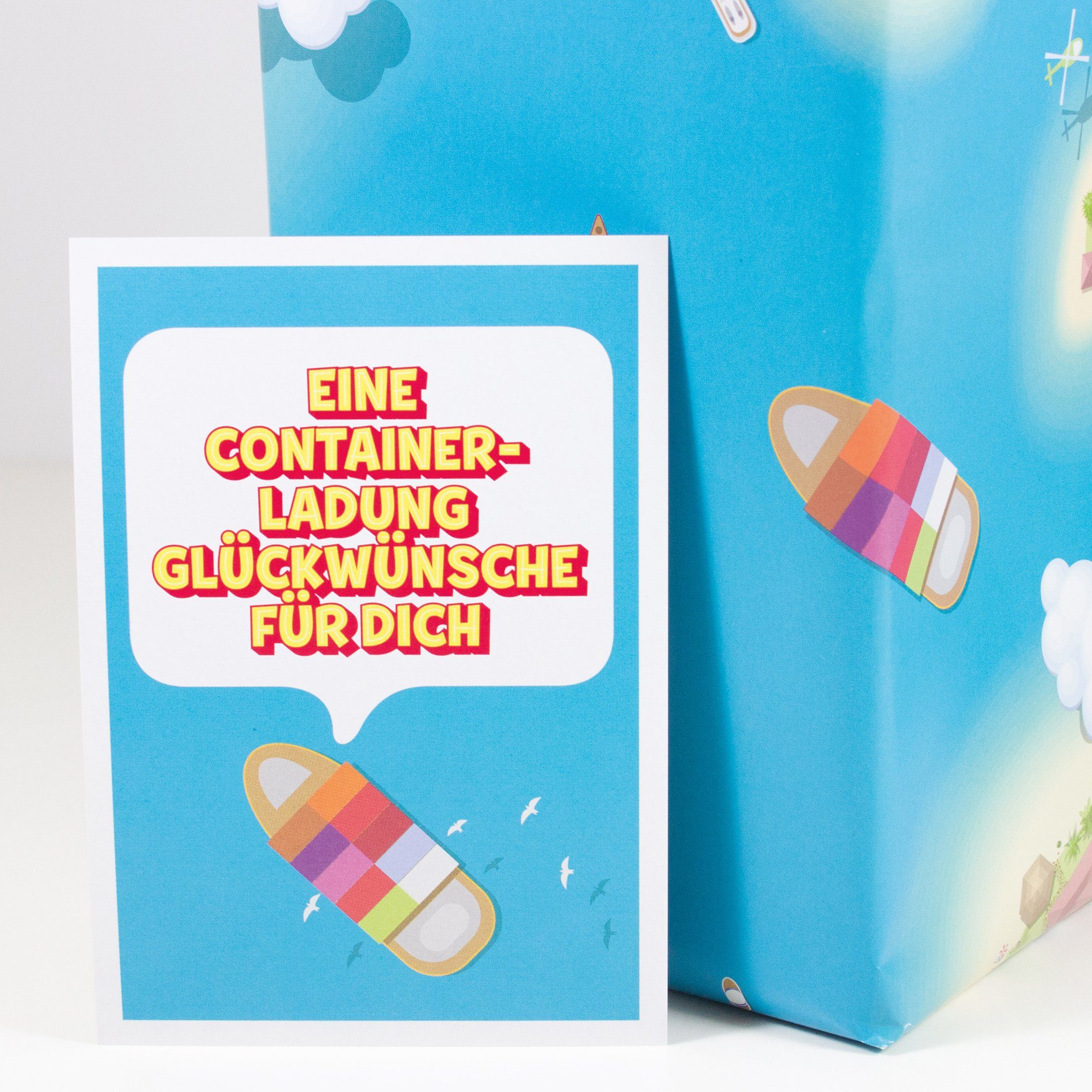 Bow & Hummingbird Geschenkpapier Geschenkpapier Island Life, 100% Recyclingpapier