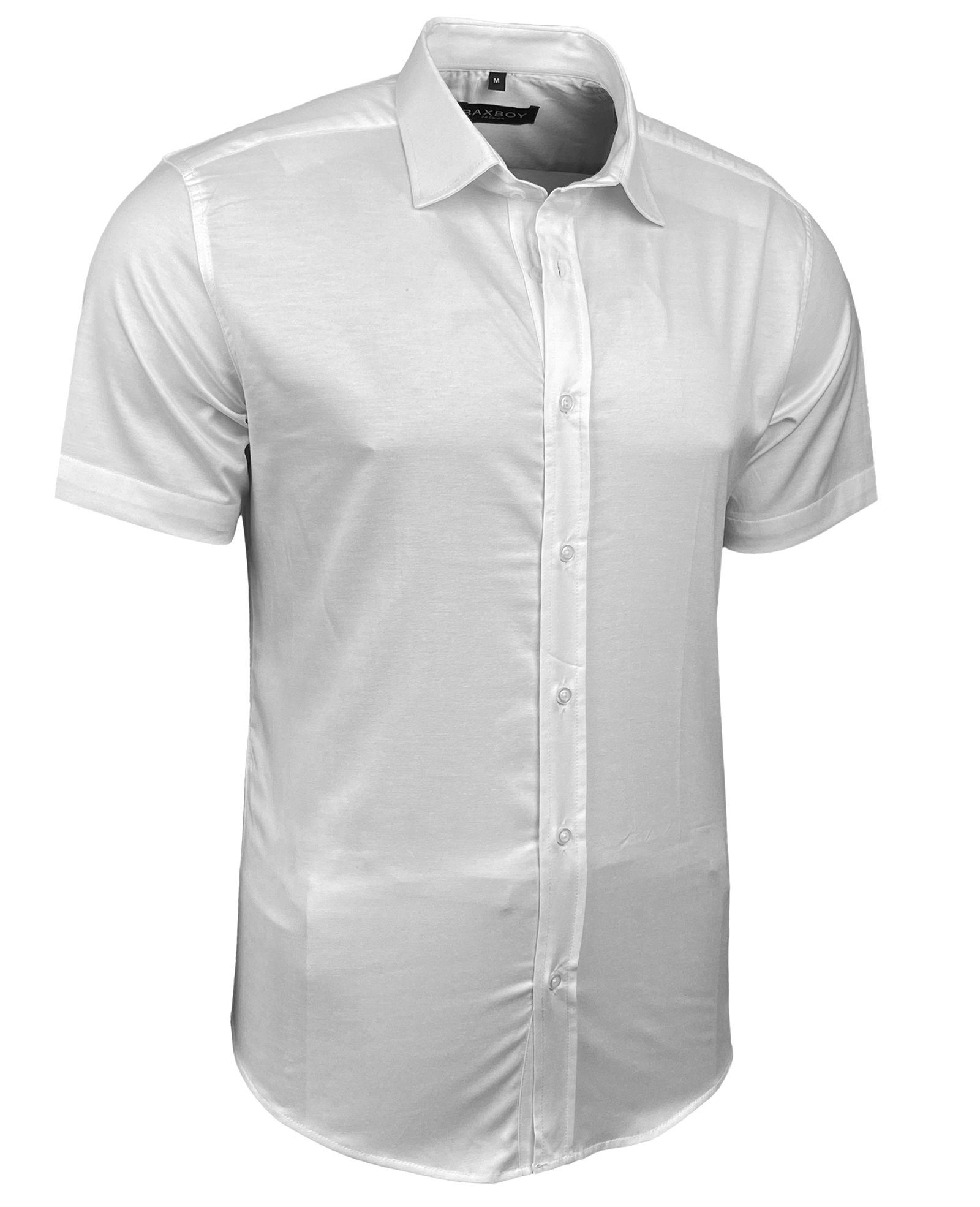Baxboy Langarmhemd Kurzarmhemd Herren Hemd Bügelleichtes Slim Fit Kentkragen Uni B-455 – Bild 3 von 5