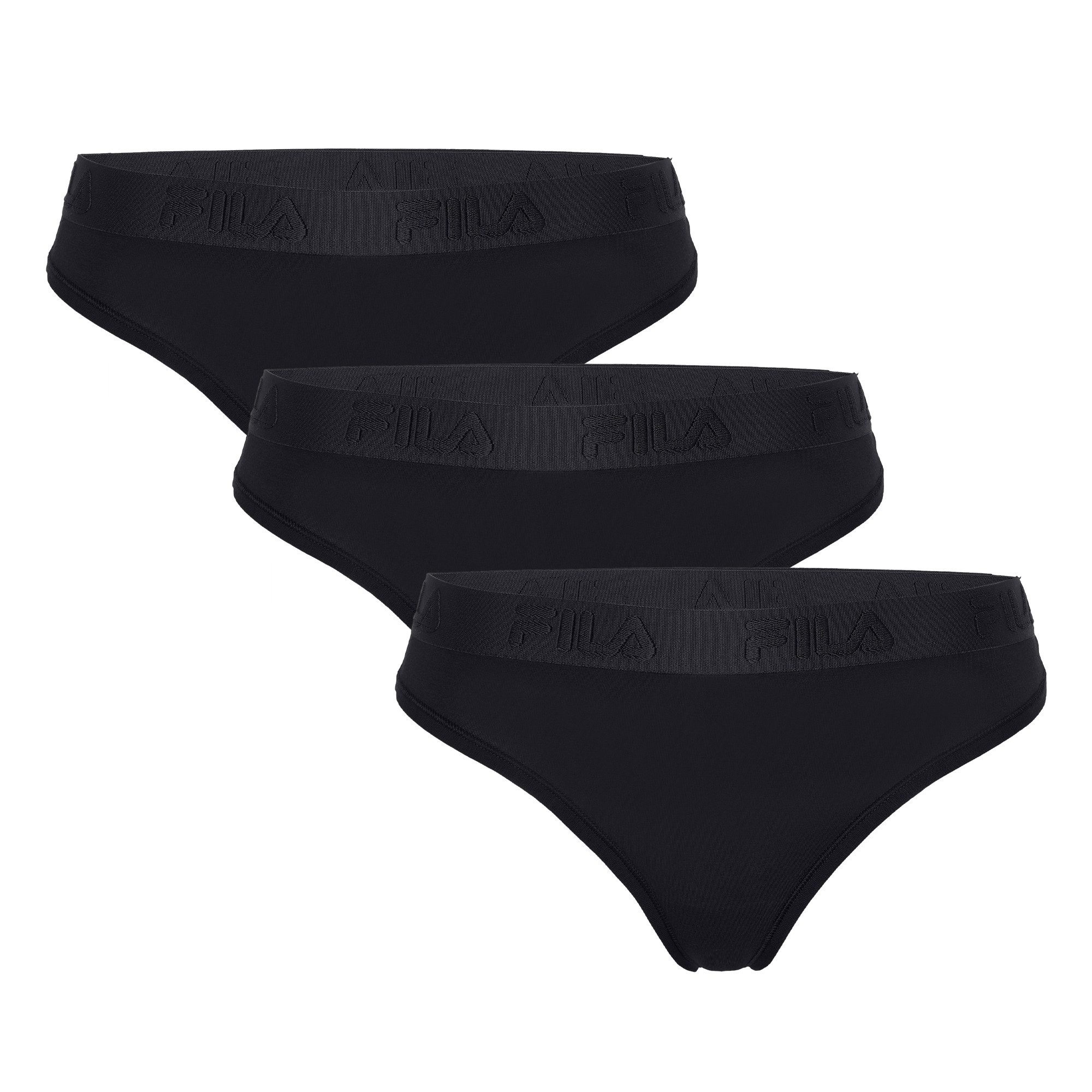 Fila String (3er Pack) Baumwollmix, elastisch, Logobund