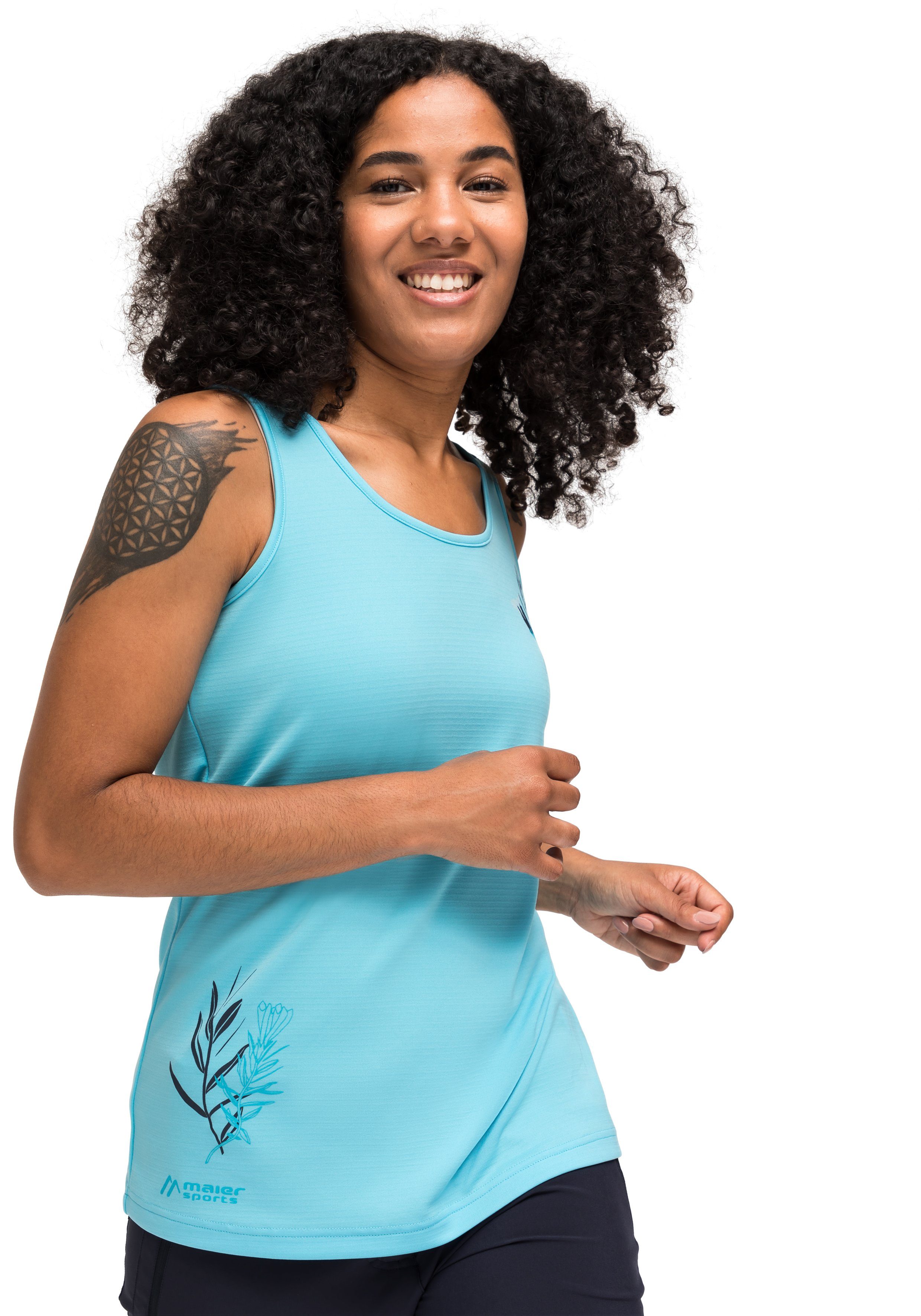 Maier Sports Funktionsshirt Ceri Damen Freizeit ärmelloses für Sport und Shirt Tank-Top, himmelblau