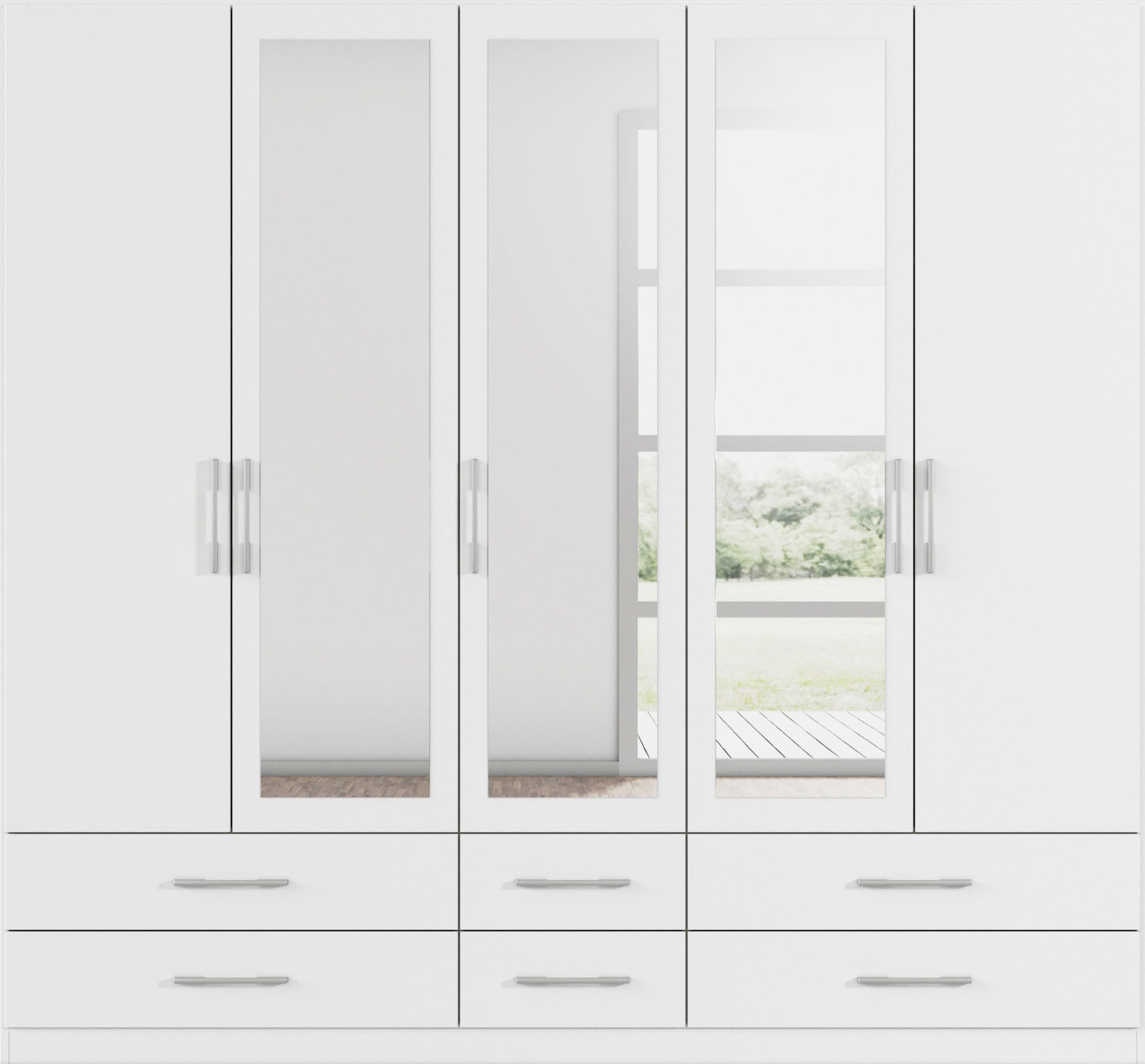 rauch Kleiderschrank Schrank Garderobenschrank Mehrzweckschrank Schlafzimmer HERSBRUCK (3 verschiedene Ausstattungen BASIC/CLASSIC/PREMIUM (inkl. SOFT-CLOSE) mi – Bild 4 von 5