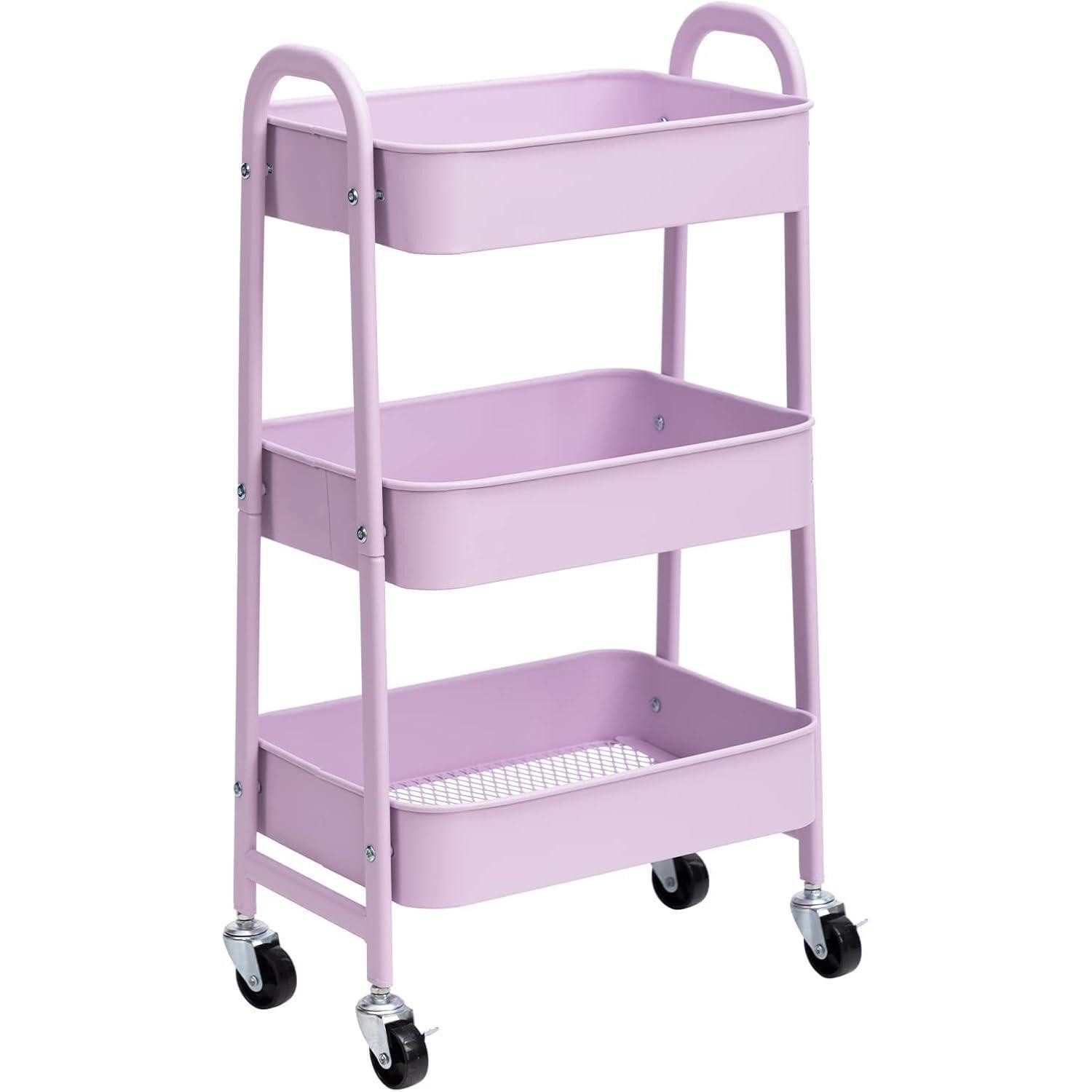 LuxusKollektion Küchenwagen Aufbewahrungswagen 3-Etagen Metall rollbar Make-up Küche Badezimmer
