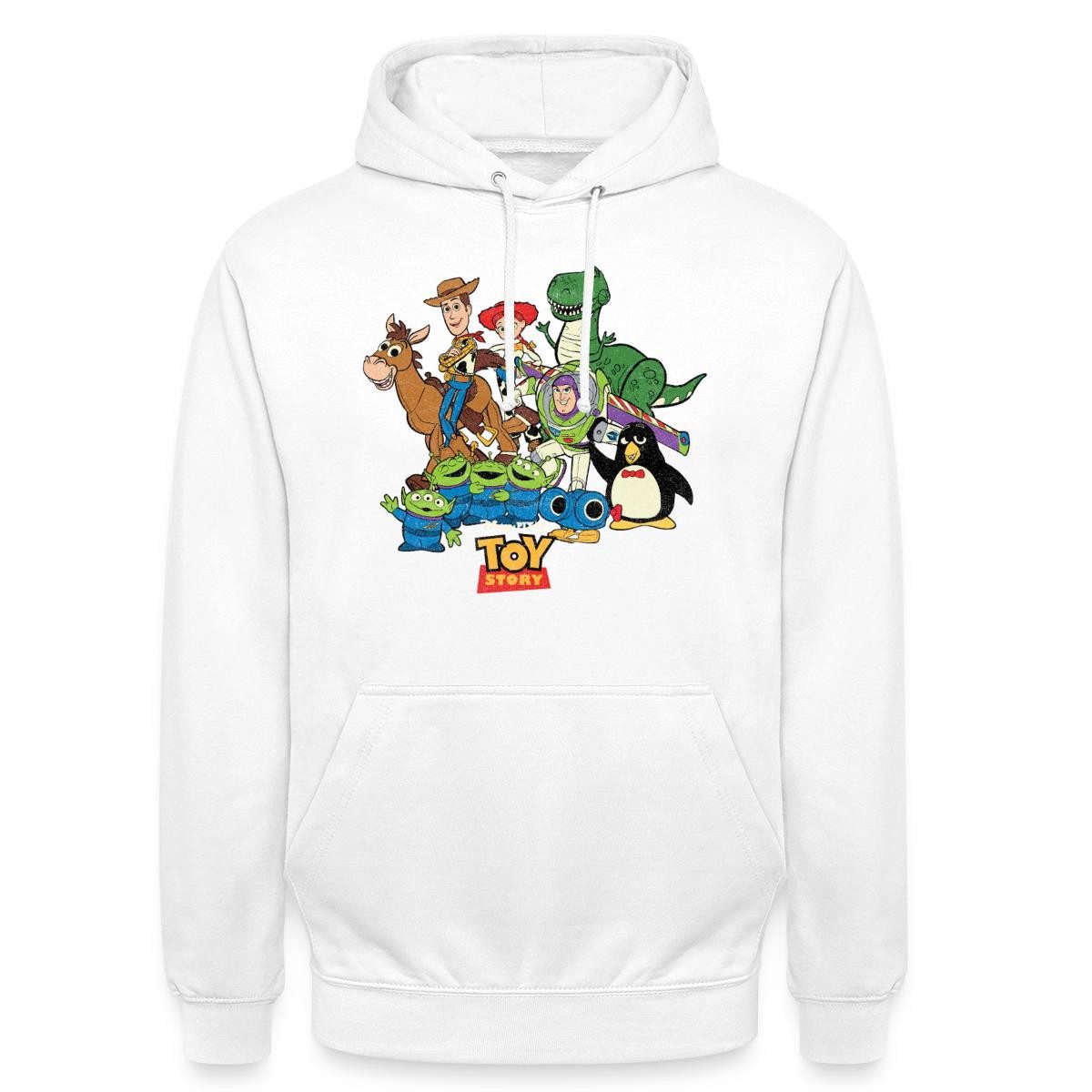 Spreadshirt Hoodie Toy Story Charaktere Unisex Hoodie (1-tlg) Unisex-Schnitt: Sitzt bei Männern körpernah, bei Frauen weit