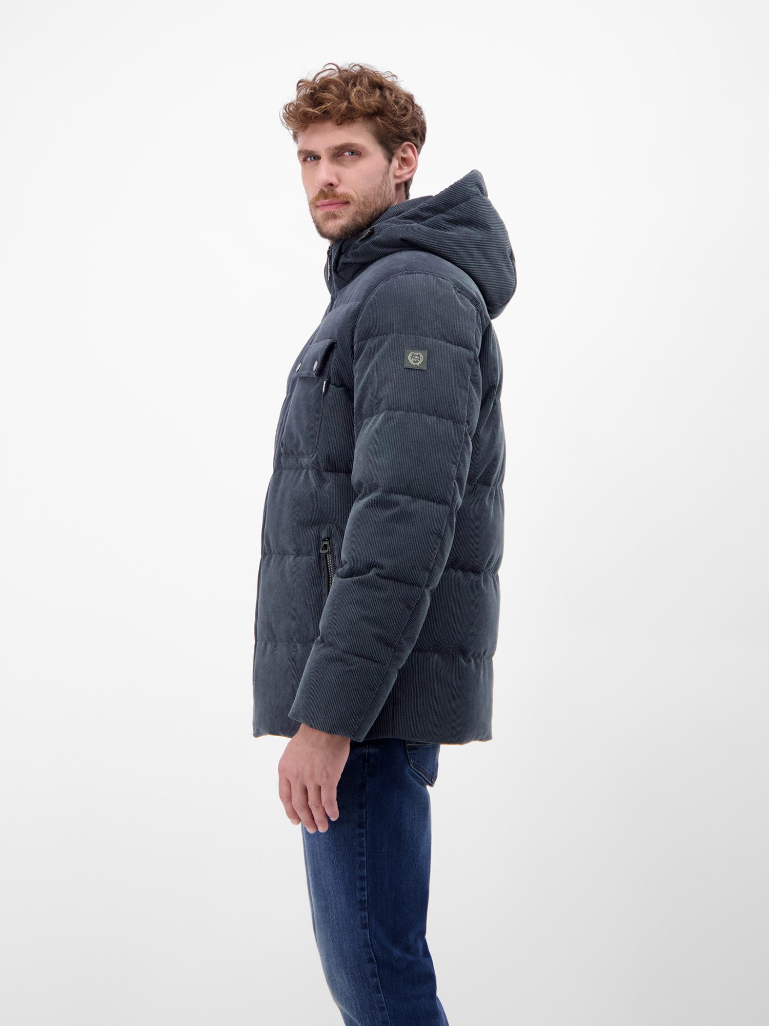 LERROS Winterjacke Herren Steppjacke in funktionaler Cord-Optik