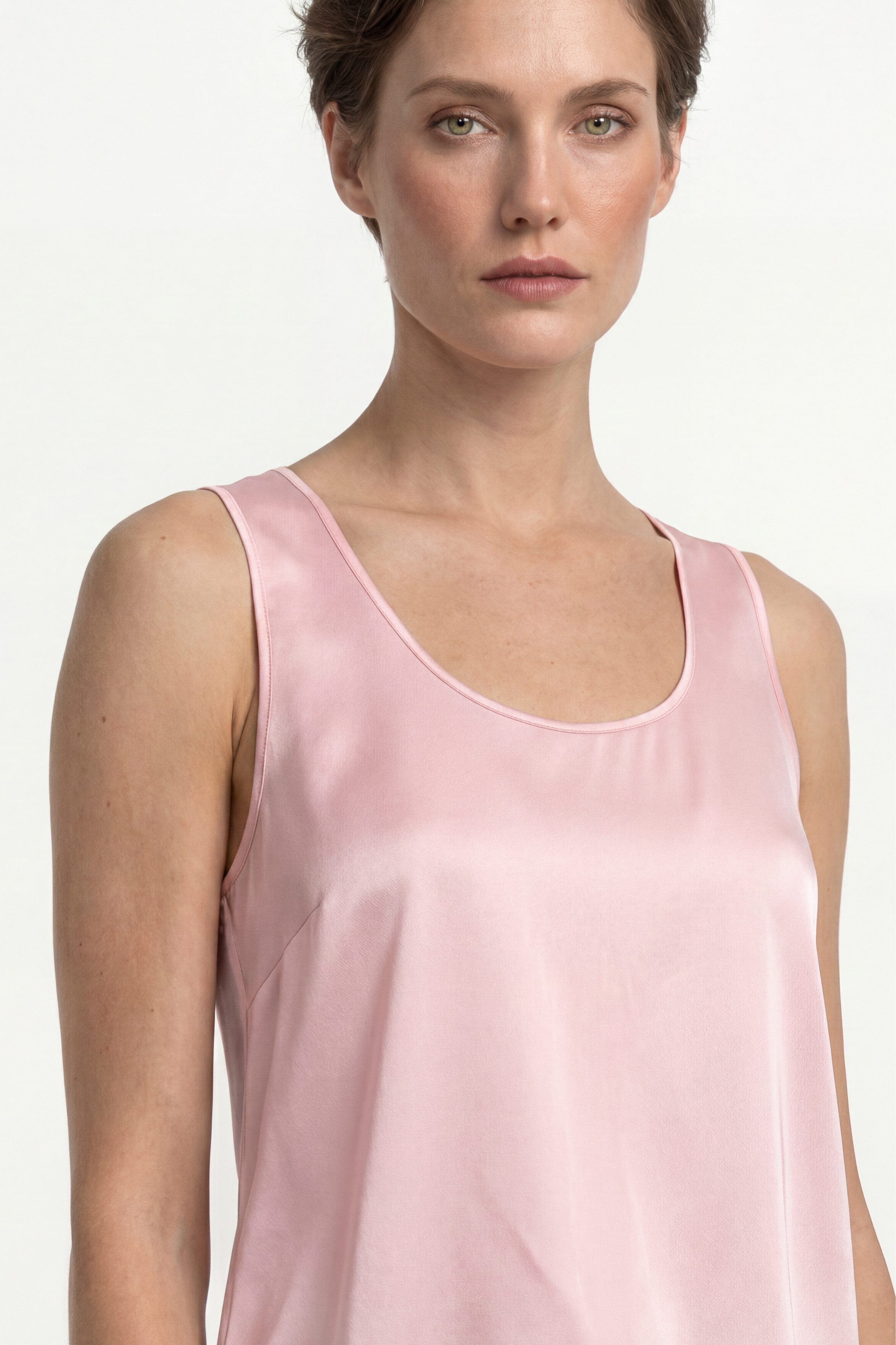 RICHROYAL Shirttop mit Spitzenbesatz am Saum, edle Satin-Optik – Bild 2 von 4