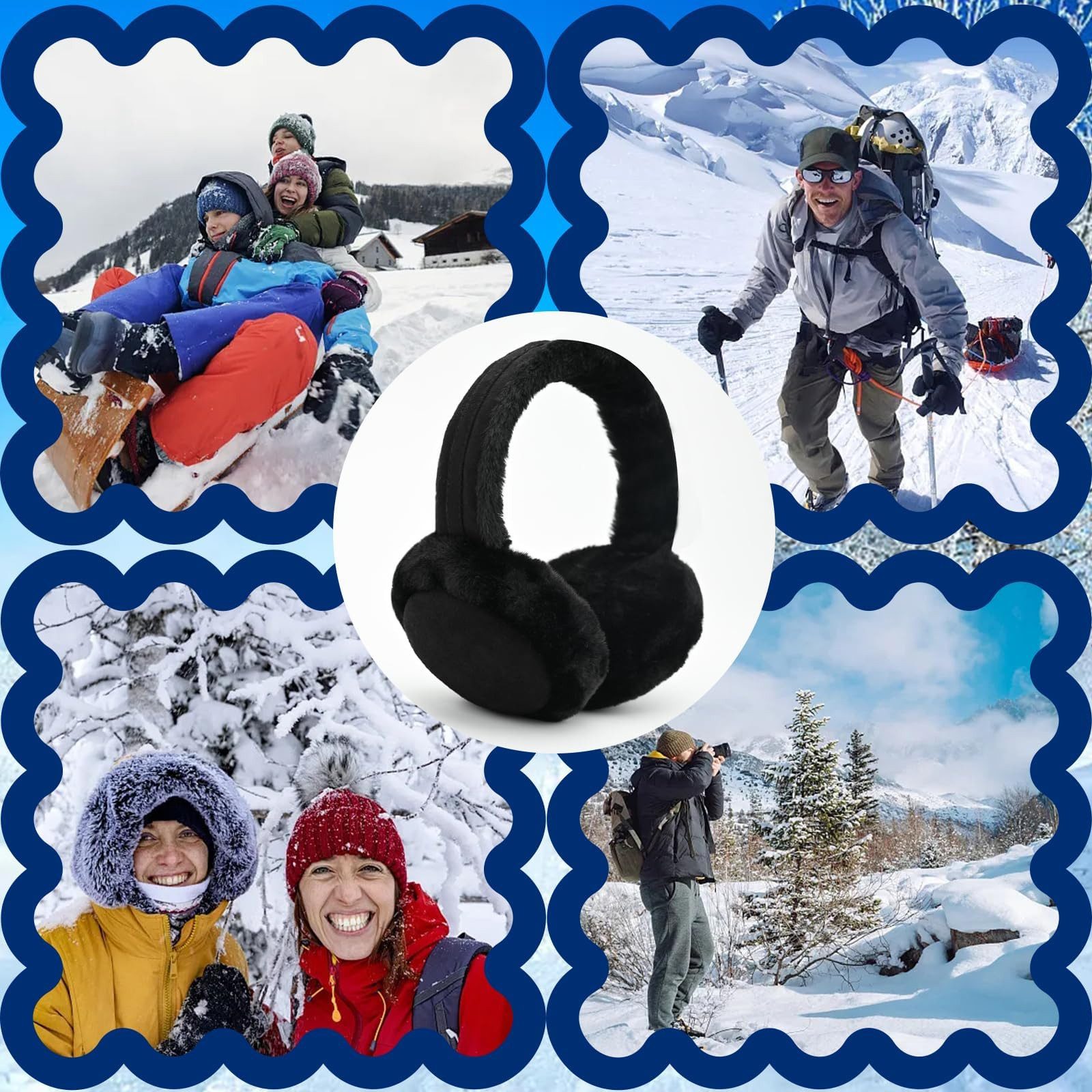 Bextsrack Ohrenwärmer Winter Ohrenschützer Faltbare Waschbar Plüsch Ohrenschützer warme Kälteschutz Kalte Winterzubehör Outdoor Ohrenmuscheln