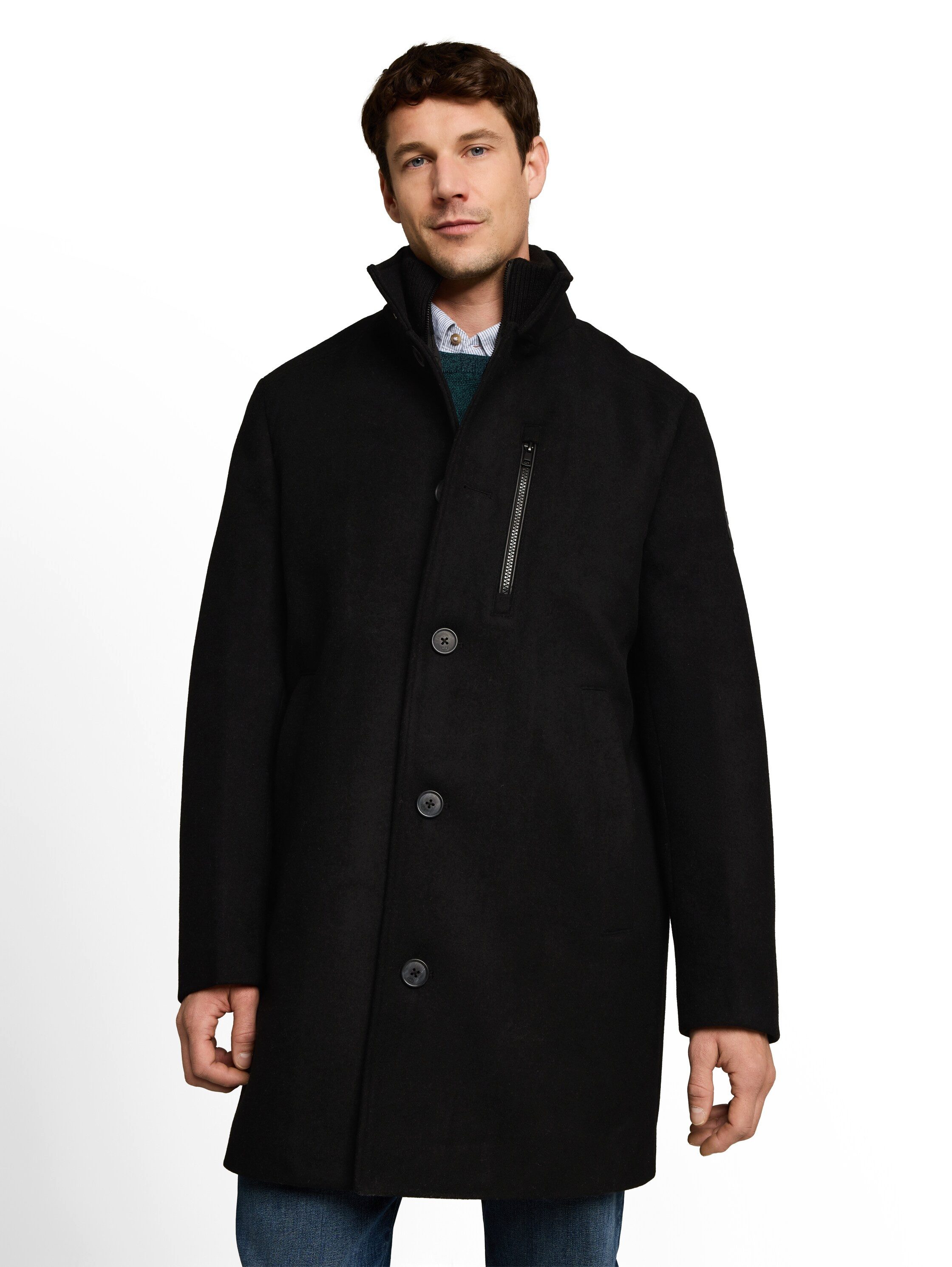 TOM TAILOR Wollmantel mit abnehmbarer Innenjacke