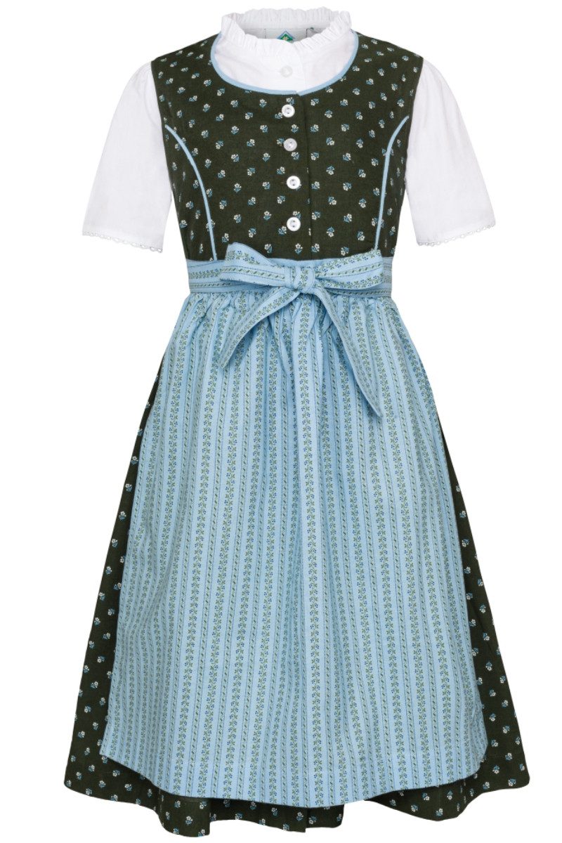 Dirndl Kinderdirndl 3tlg. - BIBIANA - tanne/hellblau