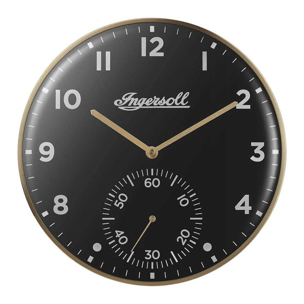 Ingersoll Wanduhr Ingersoll IC003GB Wanduhr mit kleiner Sekunde im retro Look 30 cm