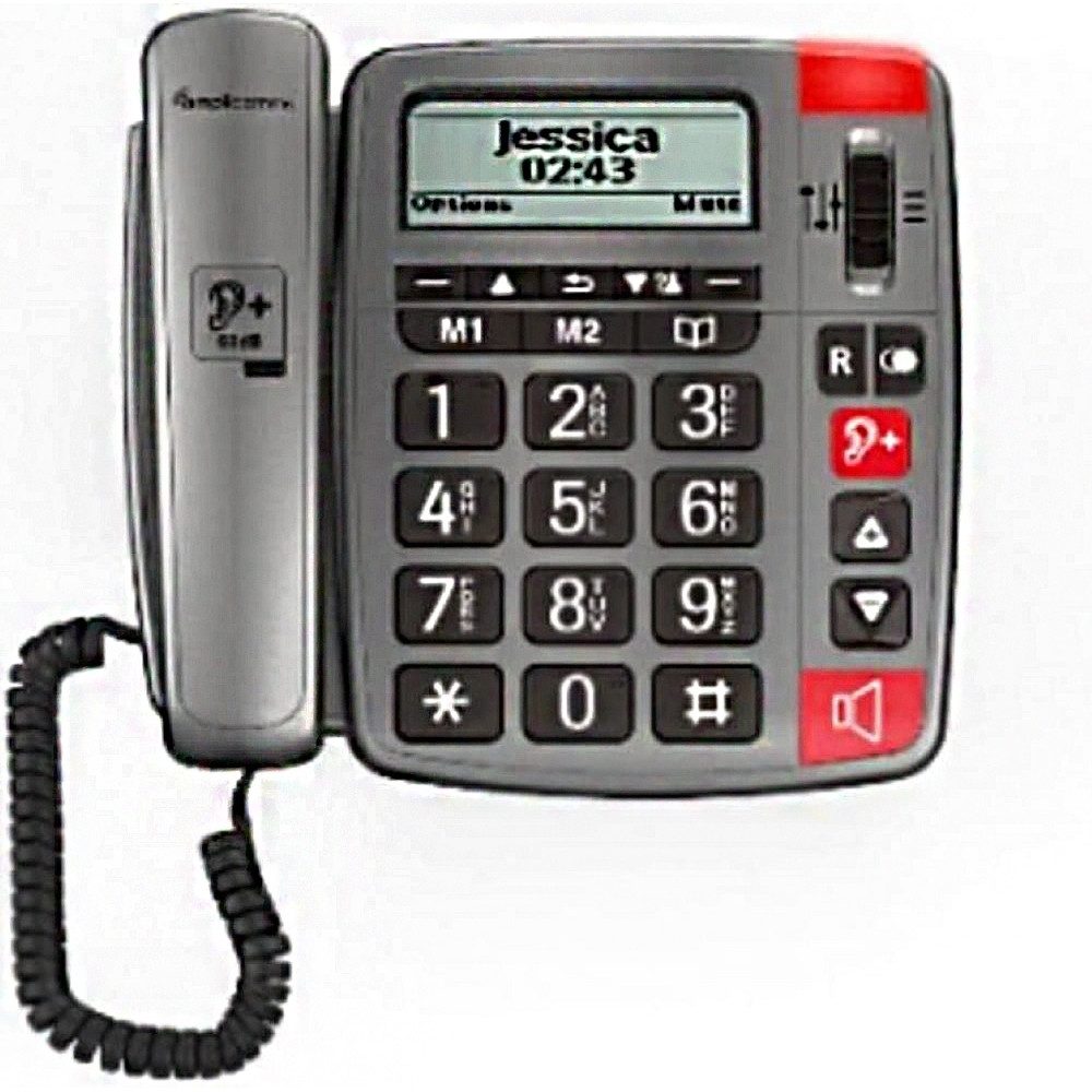 Amplicomms Amplicomms PowerTel 196 Festnetztelefon Silber-Grau Festnetztelefon (analog)
