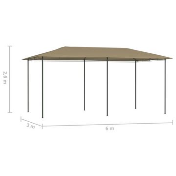 vidaXL Partyzelt Pavillon 3x6x2,6 m Taupe 160 g/m²