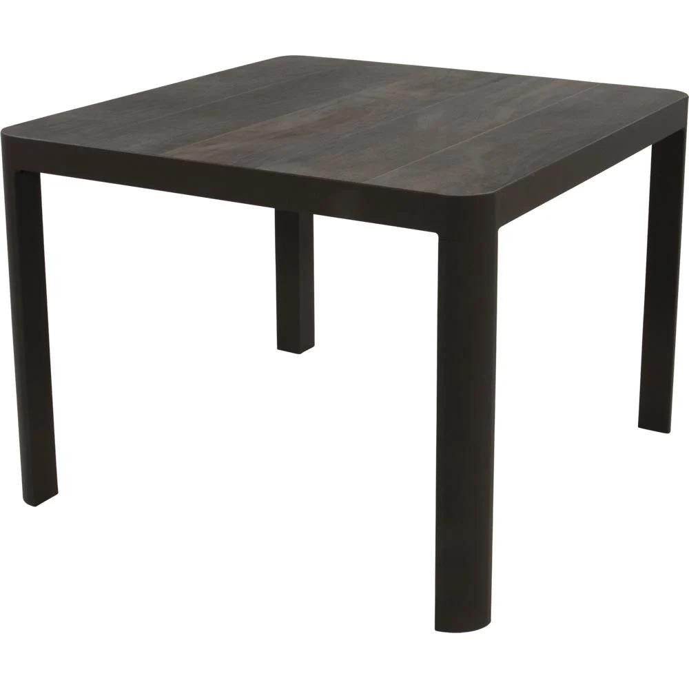 Natur24 Gartentisch Castilla Tisch Keramik Aluminium Beige Anthrazit 100 x 100 x 74 cm