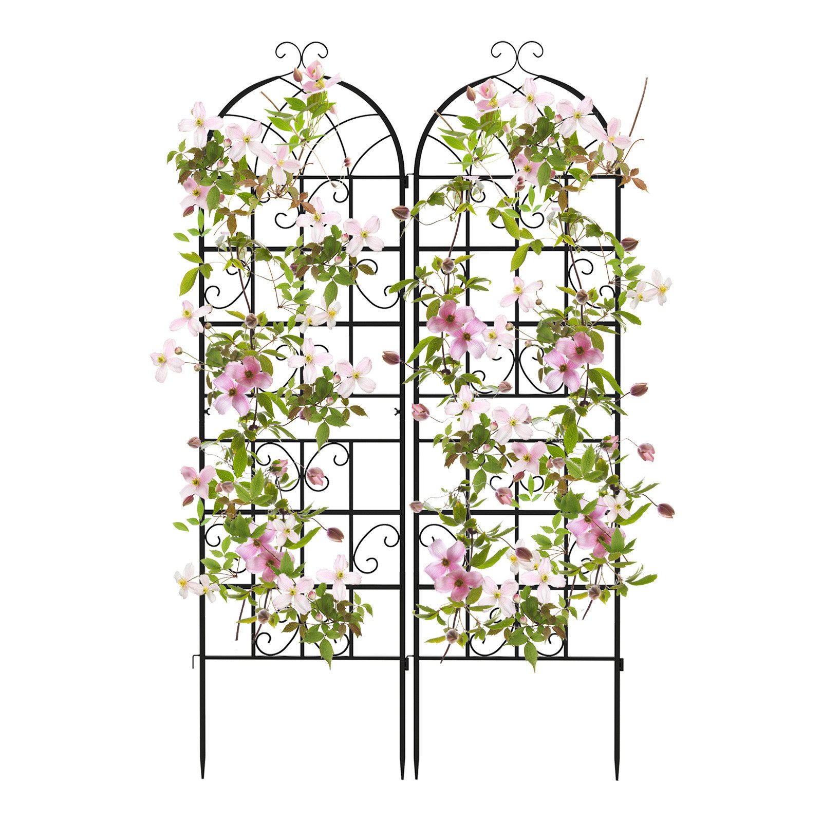 COSTWAY Gartenzaun, (2-St), Rankgitter, Rankhilfe, 2er Set, 180 x 50 cm günstig online kaufen