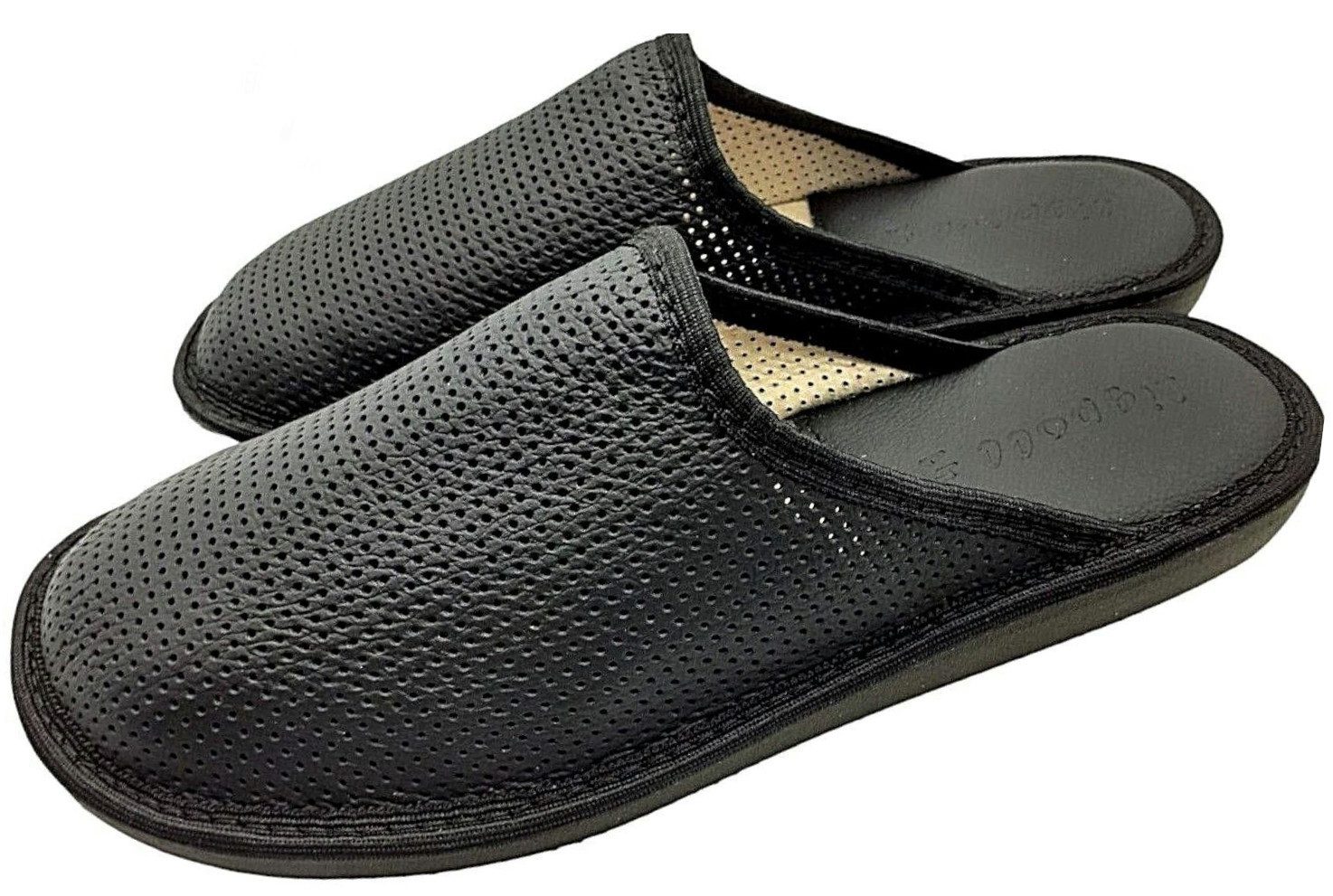 Ligpoll Herren Leder Echtleder Домашняя обувь Шлепанцы Latschen Pantolette Hausschuh Bequem und elegant