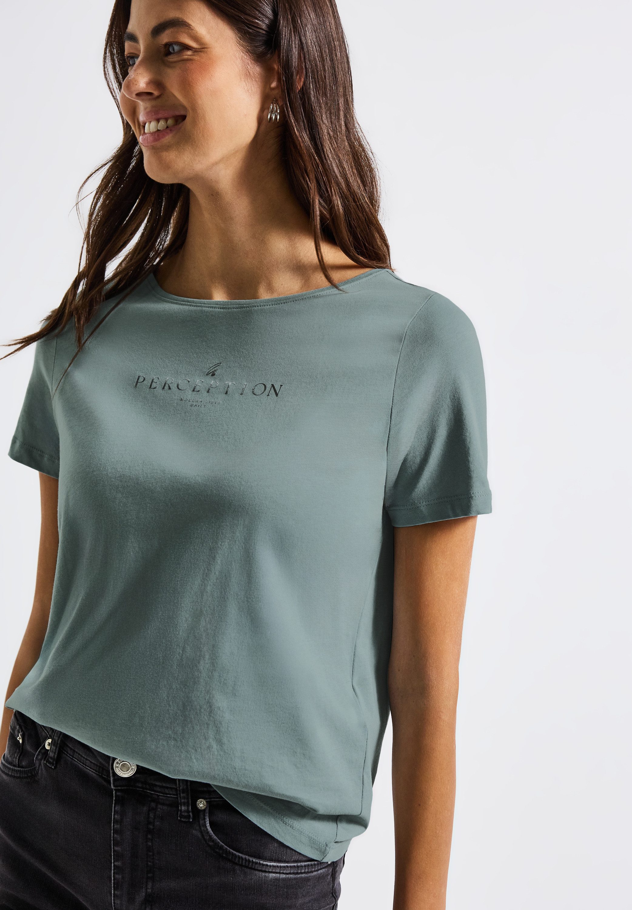 STREET ONE T-Shirt mit Wording Artwork günstig online kaufen