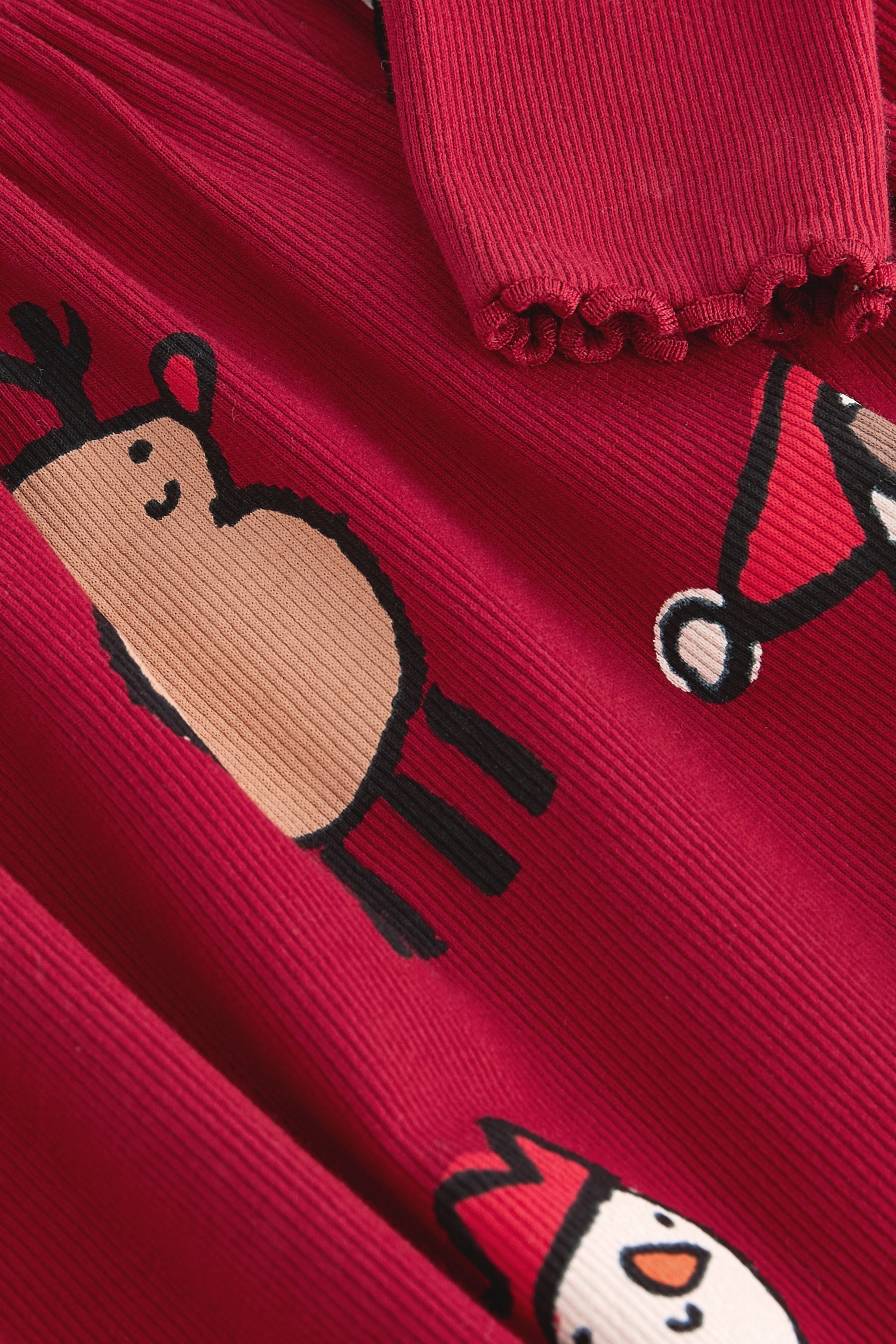 Next Jerseykleid Langärmeliges, weihnachtliches Jerseykleid (1-tlg)