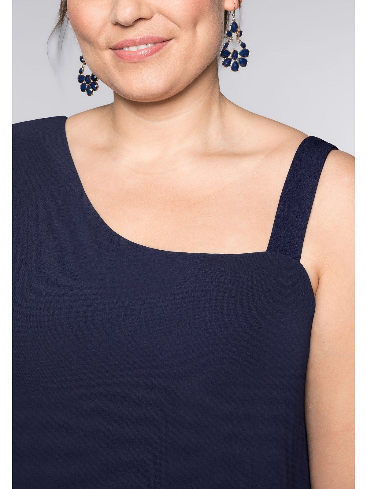 Sheego Jumpsuit Große Größen im Lagenlook mit Fledermausärmel