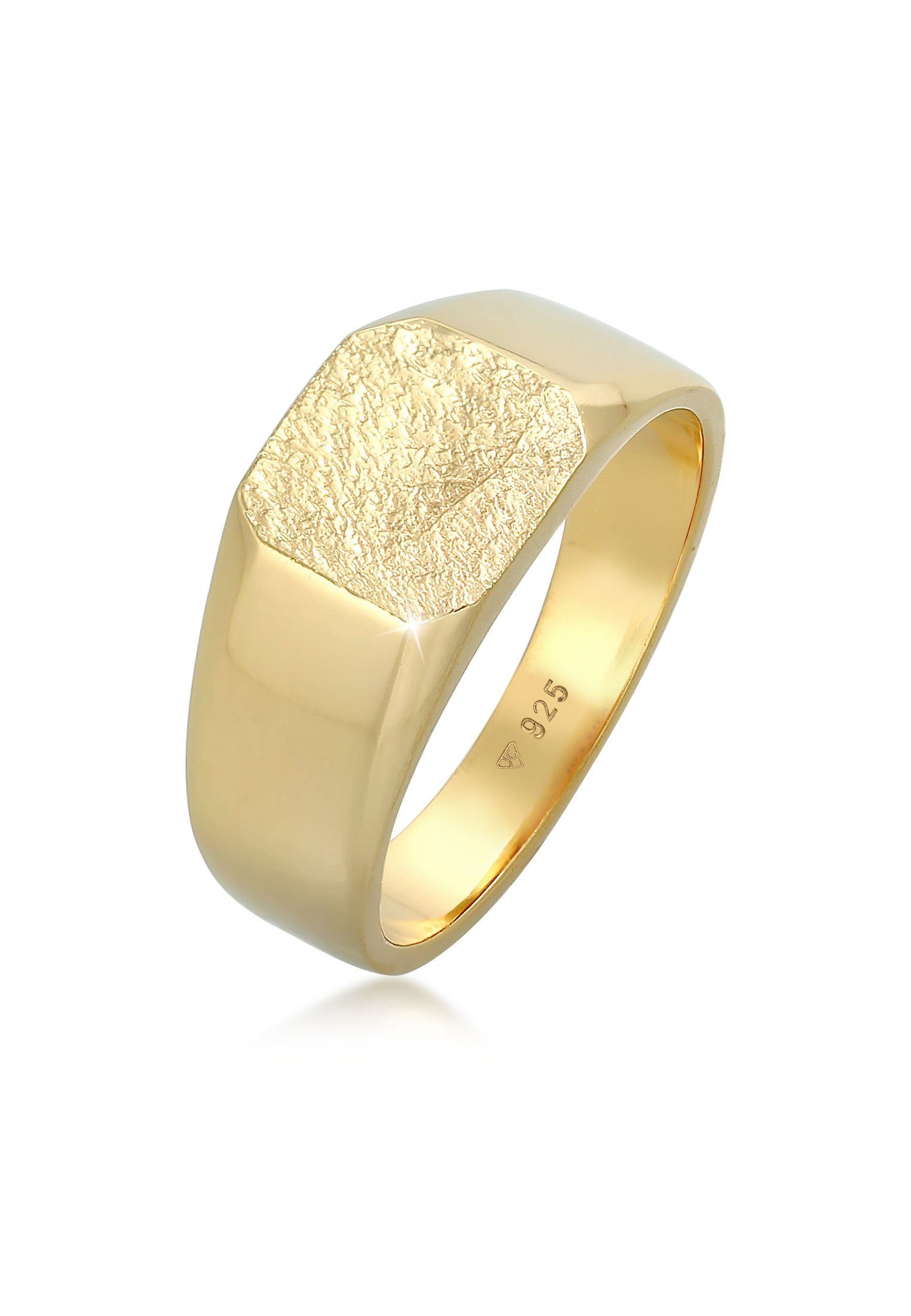 Kuzzoi Siegelring Basic Siegelring Herren Quadrat Matt 925 Silber günstig online kaufen