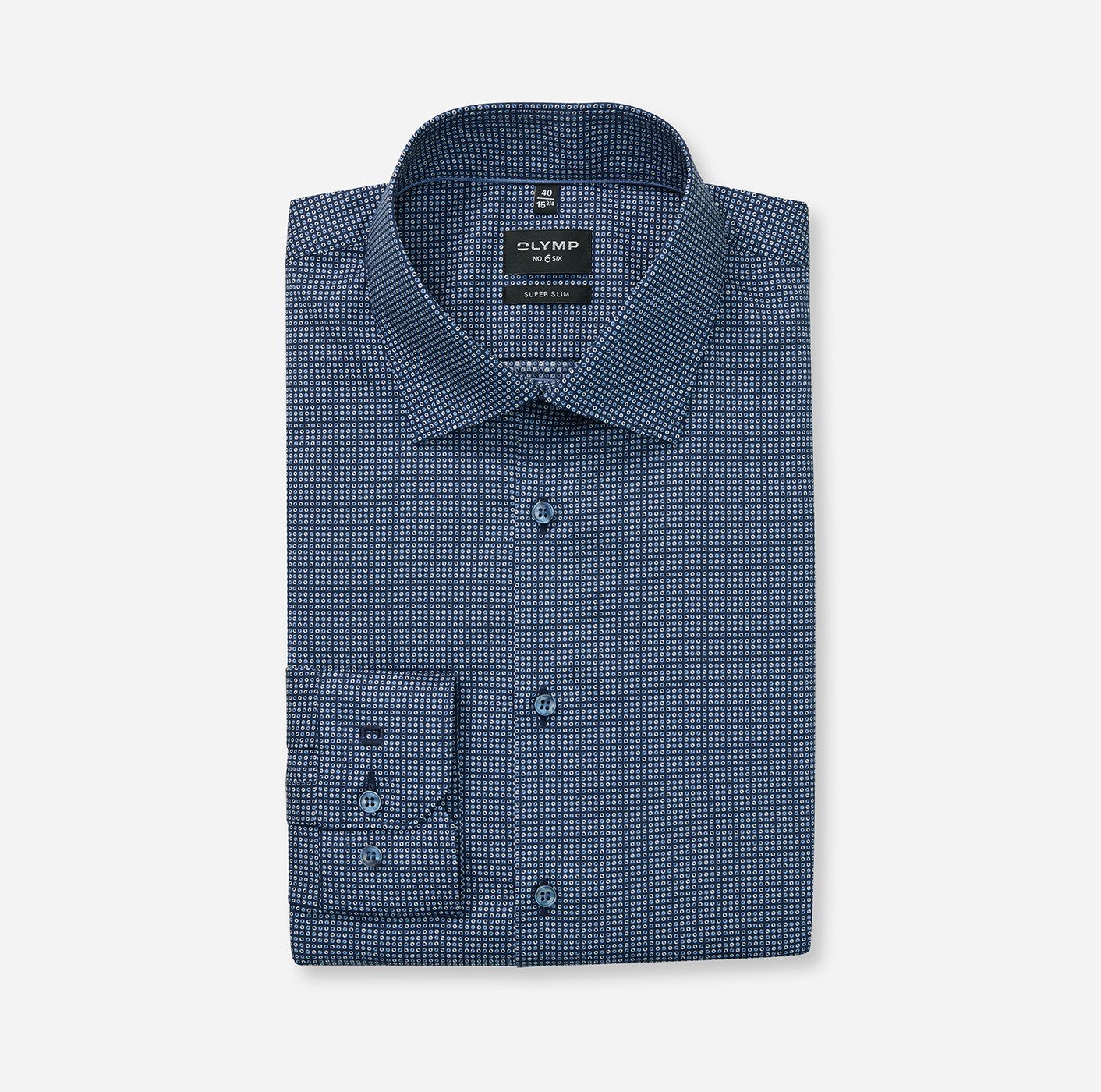 OLYMP Langarmhemd No 6 six super slim, New York Kentkragen, gemustert, Busi günstig online kaufen
