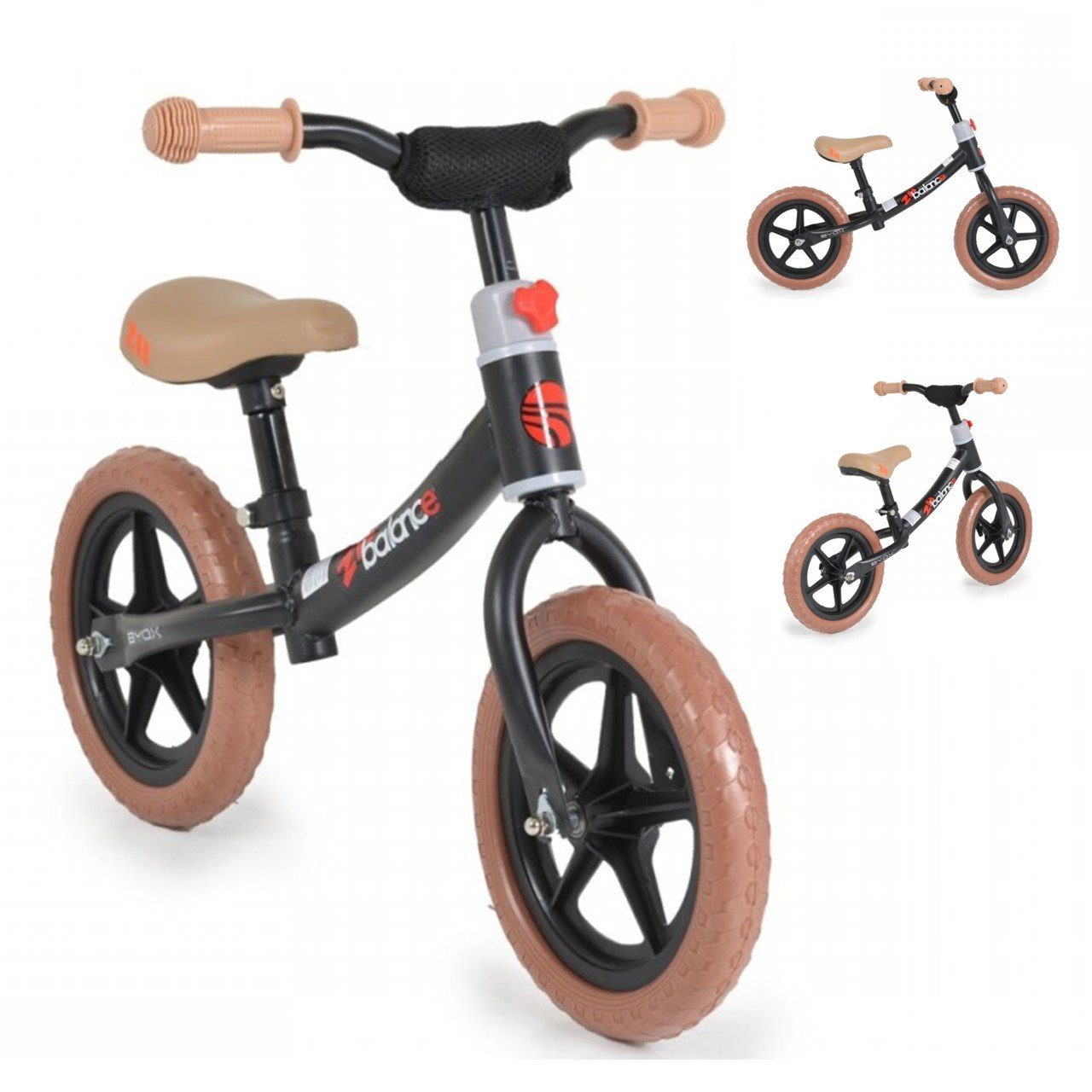 Byox Laufrad Laufrad 2B 12 Zoll EVA-Reifen 12 Zoll Zoll, Anti-Rutsch-Griffe, Sattel einstellbar