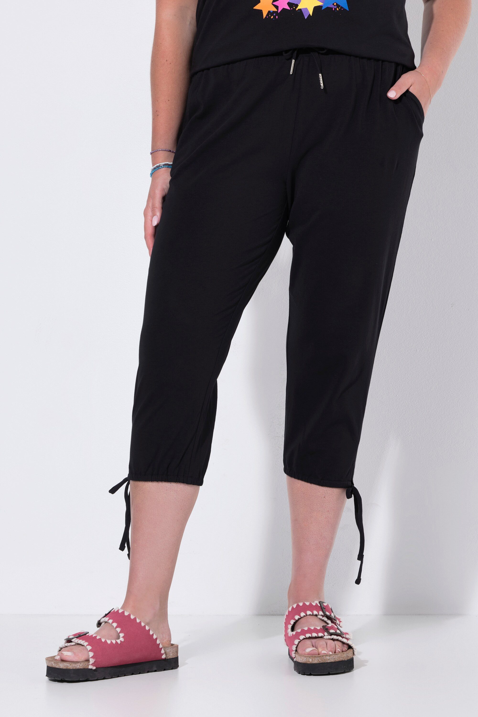 Angel of Style Jogginghose Sweat-Capri Straight Fit Elastikbund Saumschlitz