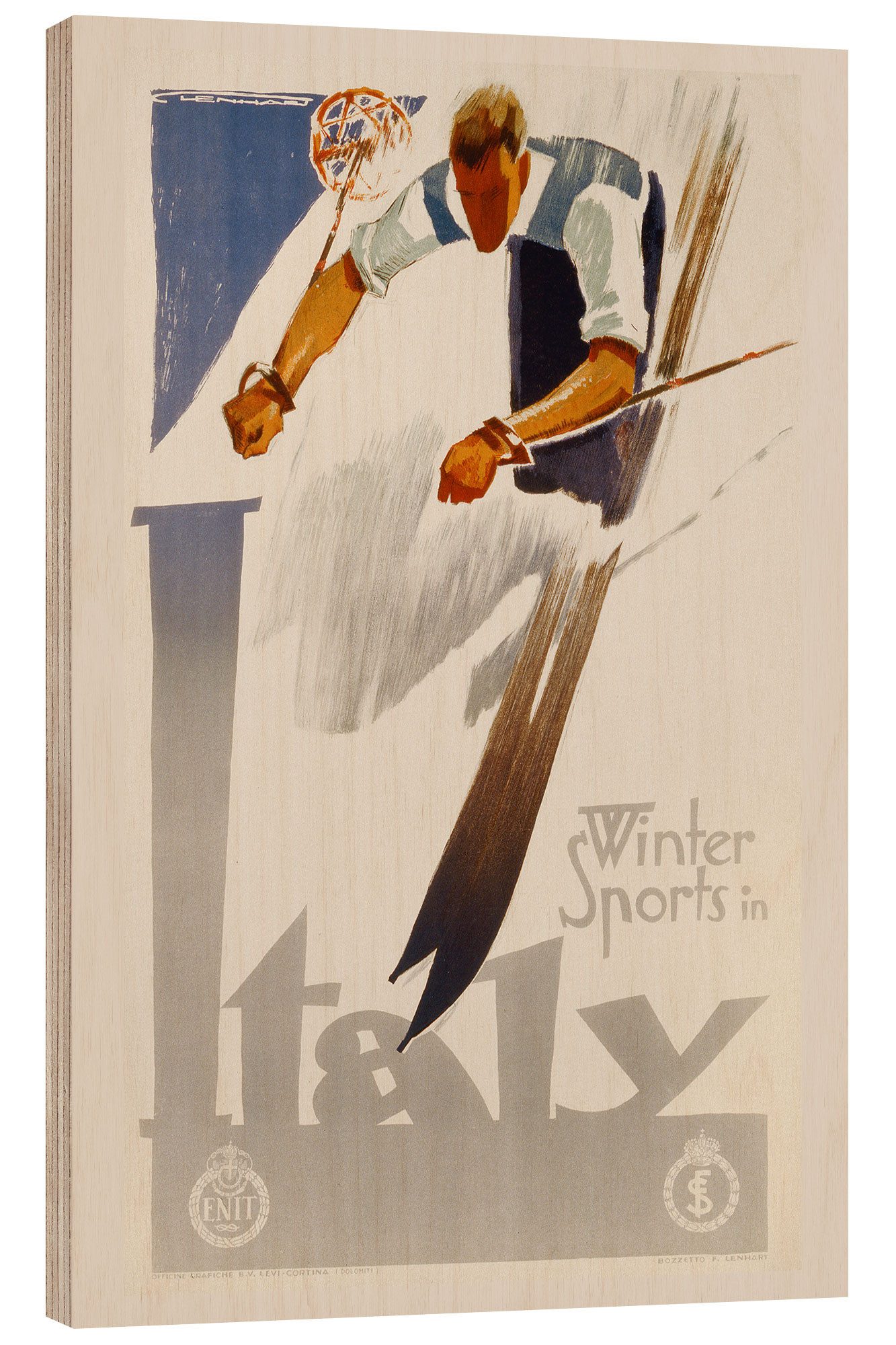 Holzbild Vintage Ski Collection