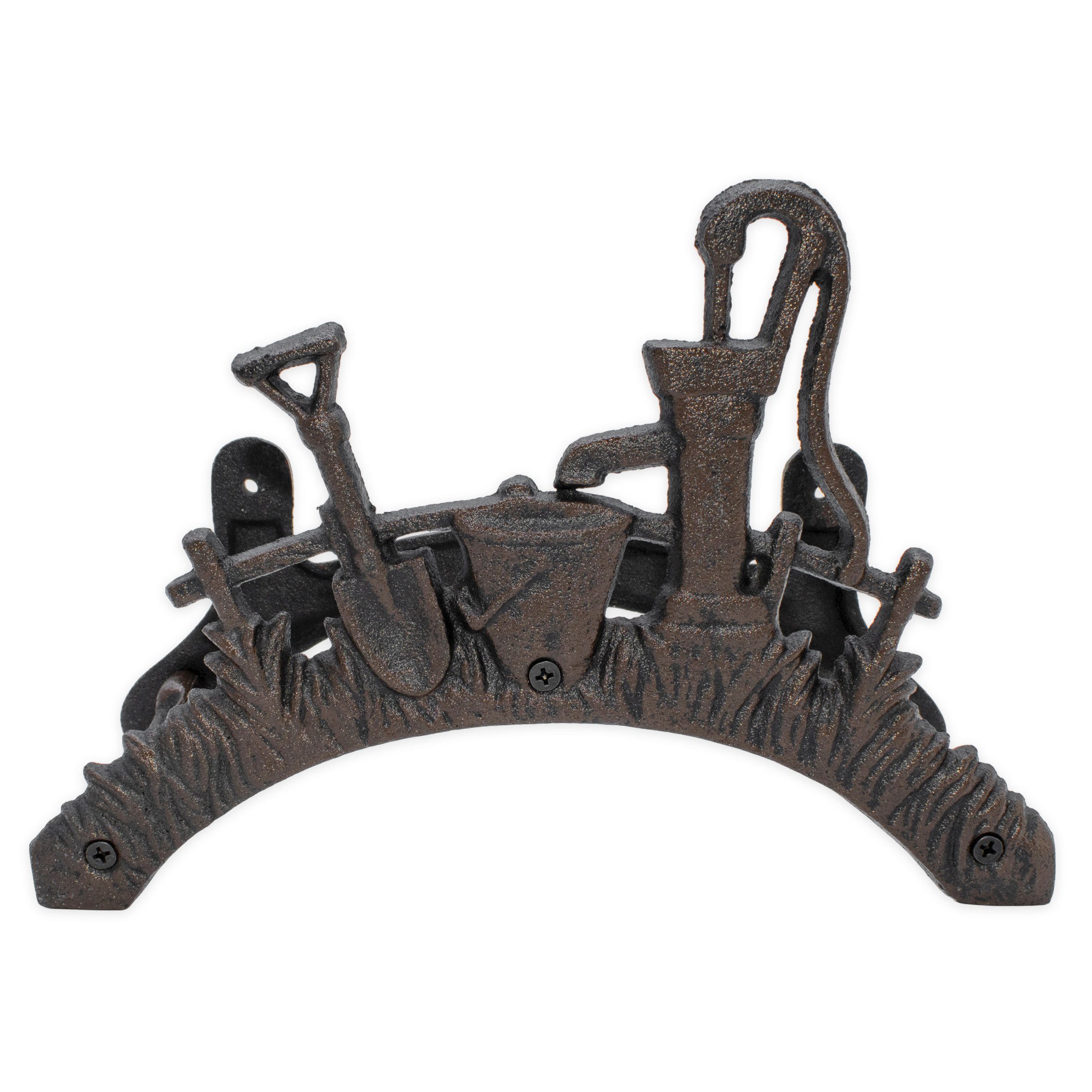 Spetebo Wandschlauchhalter Gusseisen Wandschlauchhalter Motiv "Wasserpumpe"