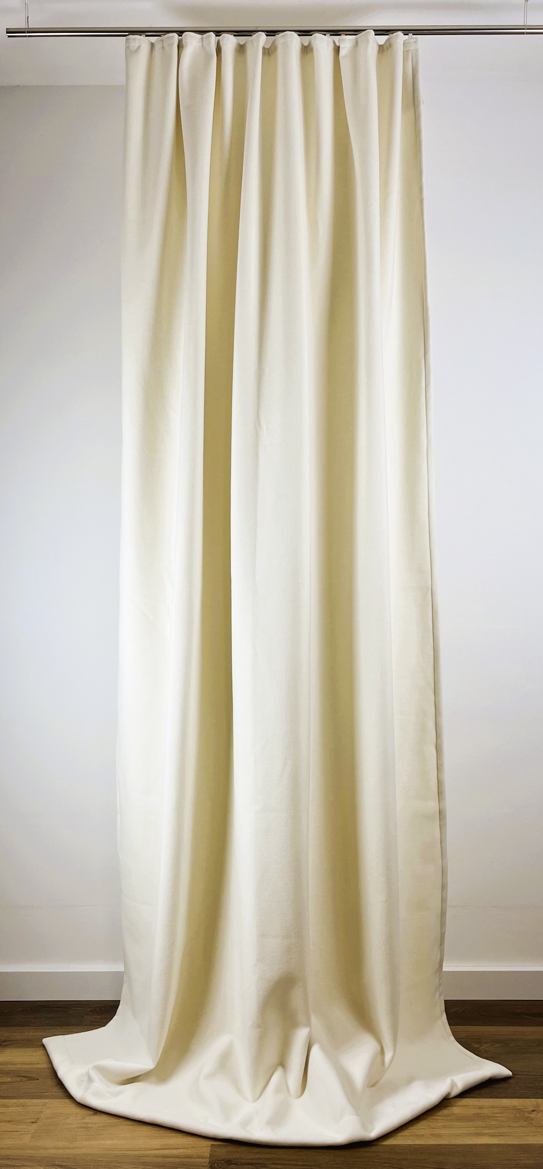 novumfix Vorhang Filzvorhang Softfilz Kälteschutz beige Kräuselband, Akusti günstig online kaufen