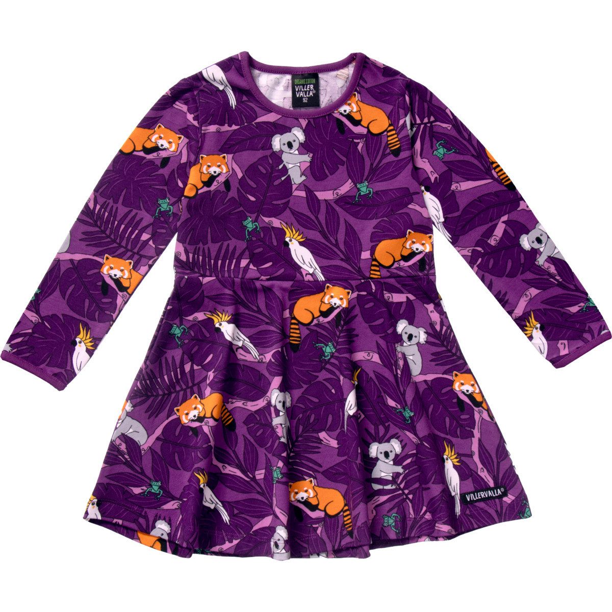 Villervalla Jerseykleid Wildtiere Mädchen (1-tlg) Bekleidung, Outfit, Dress, Robe, Sommerkleid