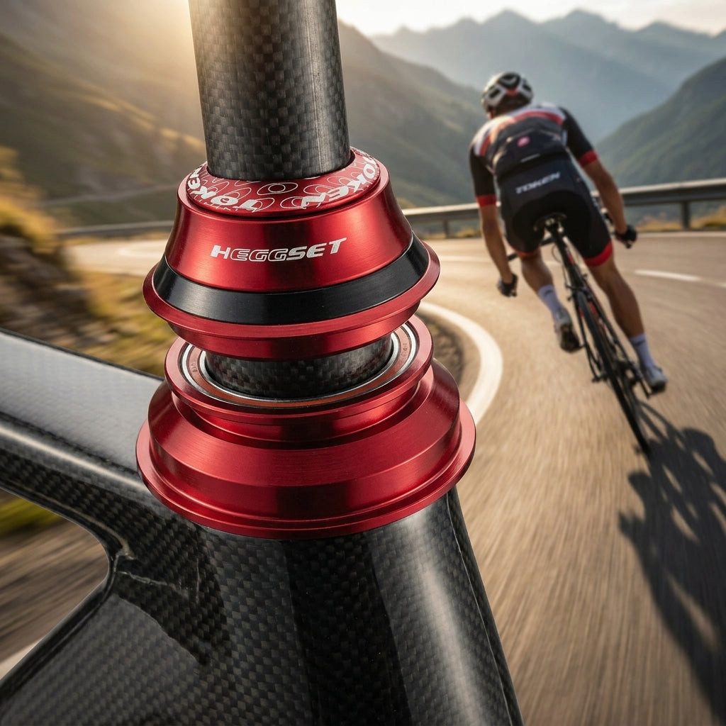 Token Fahrradlenker TOKEN Steuersatz hEGGset AHead 4in1 1 1/8" & Taper rot (42/44mm)