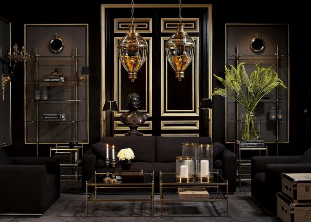 Casa Padrino Designer Luxus Messing Salon Couchtisch Deco Tisch - Art - Luxus Qualität Couchtisch