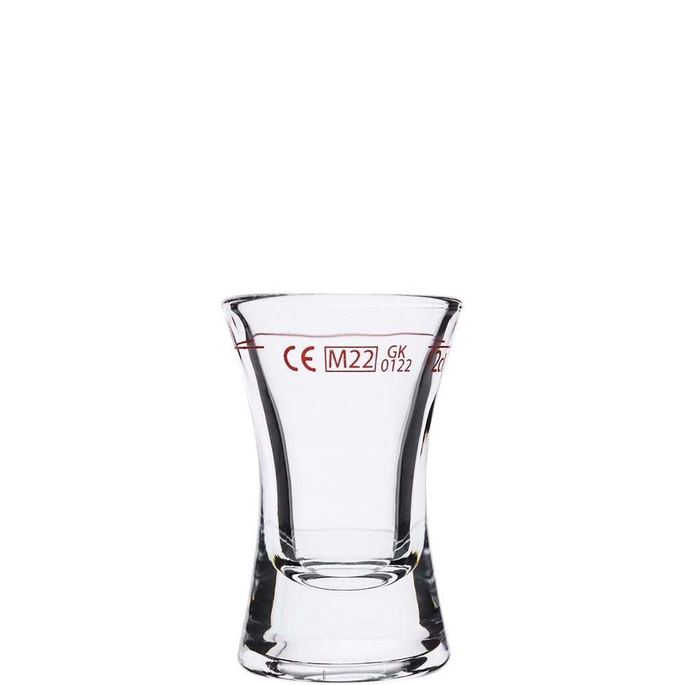 Table Roc Schnapsglas Wachtmeister, Glas, Stamper 28ml mit Füllstrich 2cl Glas Transparent 24 Stück