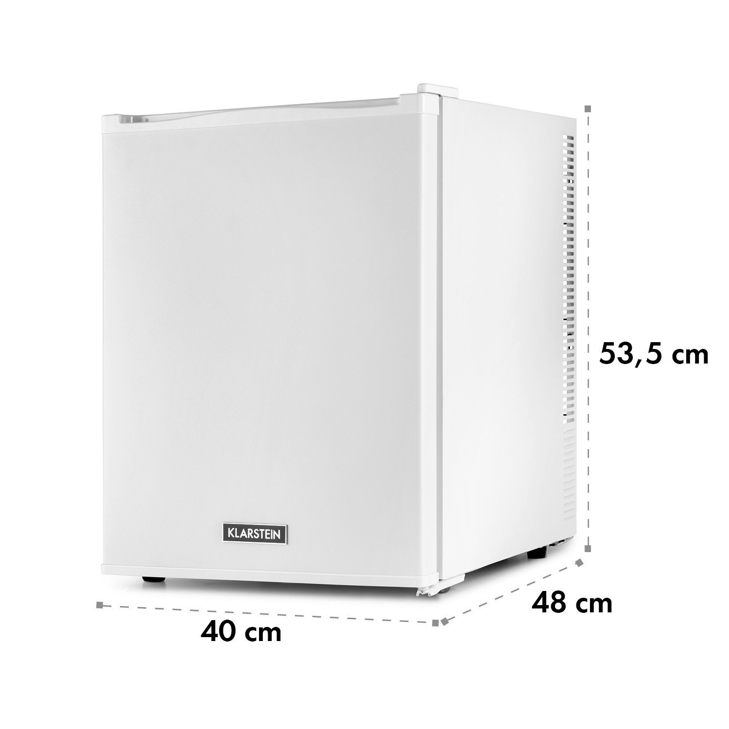 Klarstein Table HEA-HappyHour-42Wht Minikühlschrank hoch, klein cm breit, Kühlschrank cm Gefrierfach 40 Getränkekühlschrank Top Hausbar 53.5 ohne 10035245A