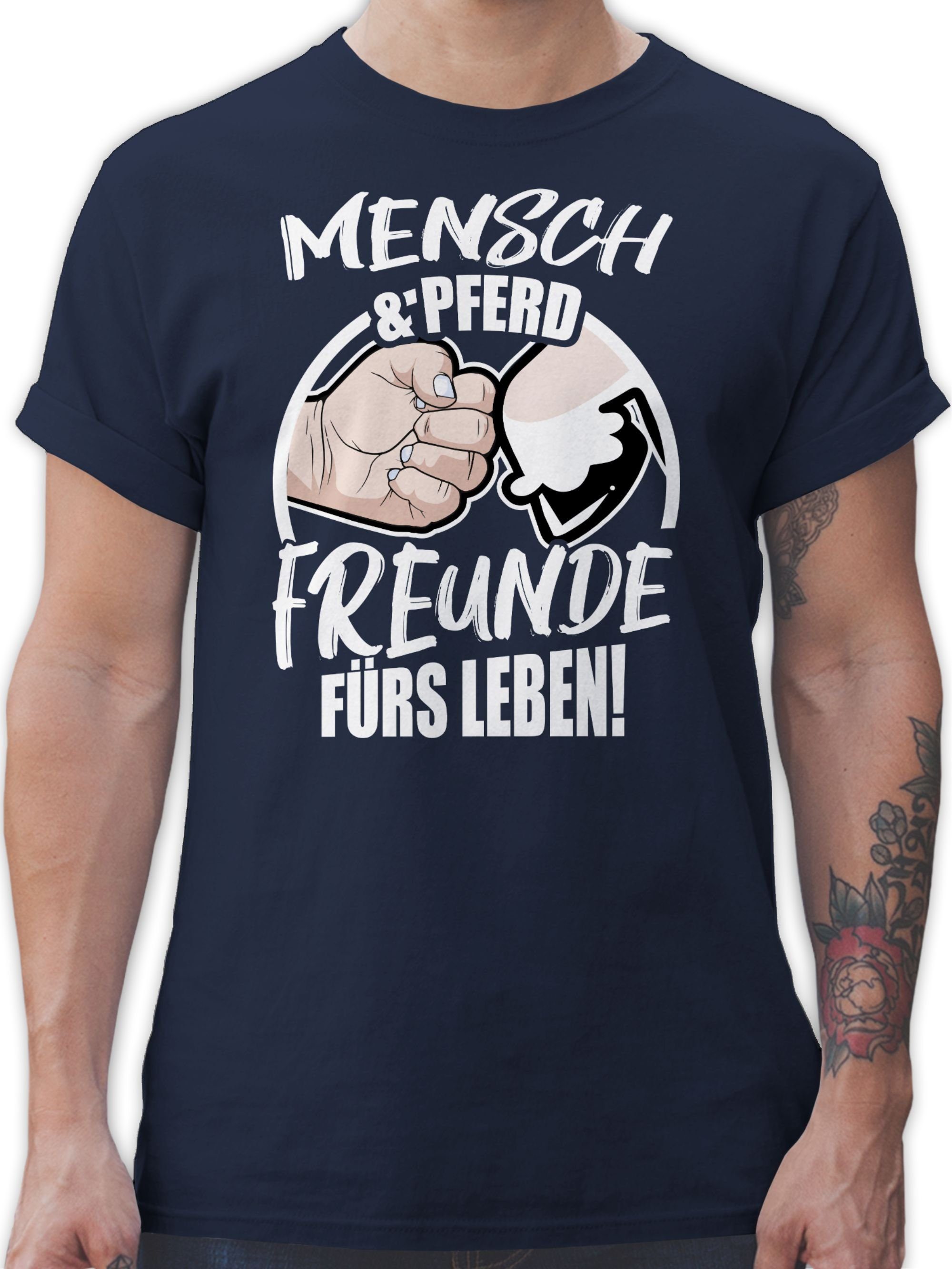 Shirtracer T-Shirt Mensch & Pferd Freunde fürs Leben! Pferd