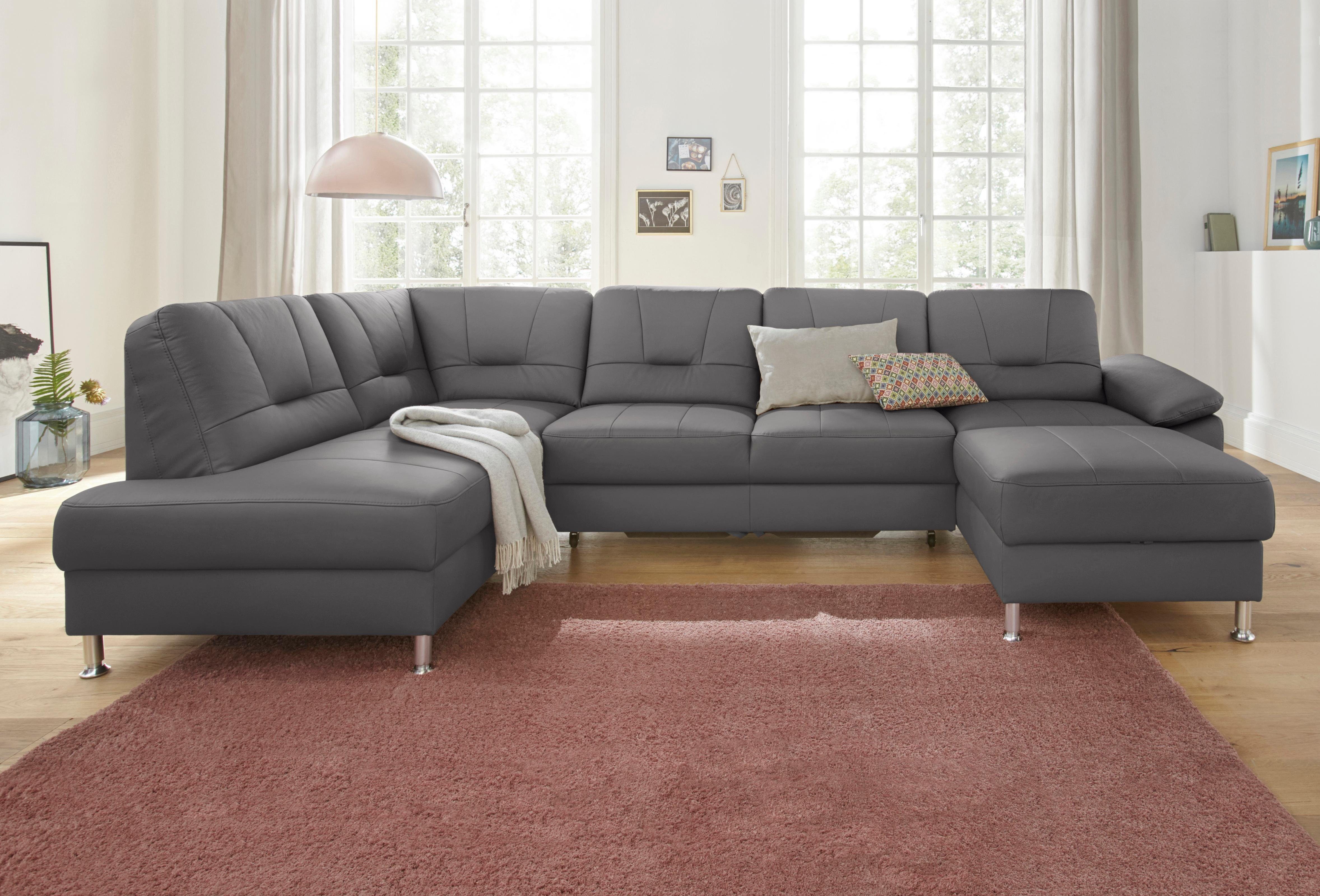 exxpo - sofa fashion Wohnlandschaft Castello, U-Form, wahlweise mit Bettfunktion