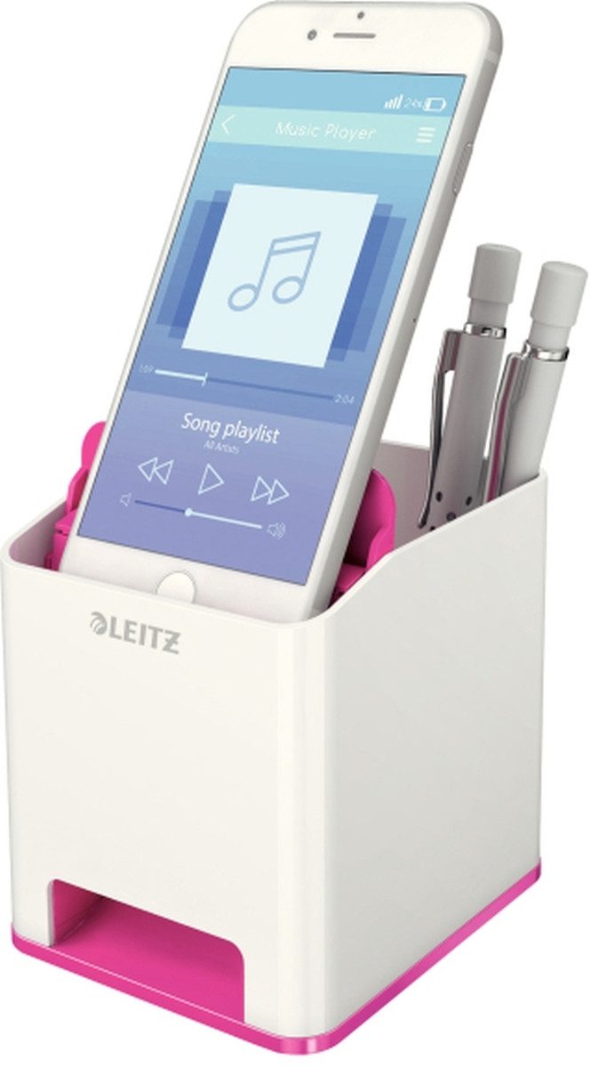 LEITZ Tischaufsatz Stifteköcher Wow Duo Colour pink metallic