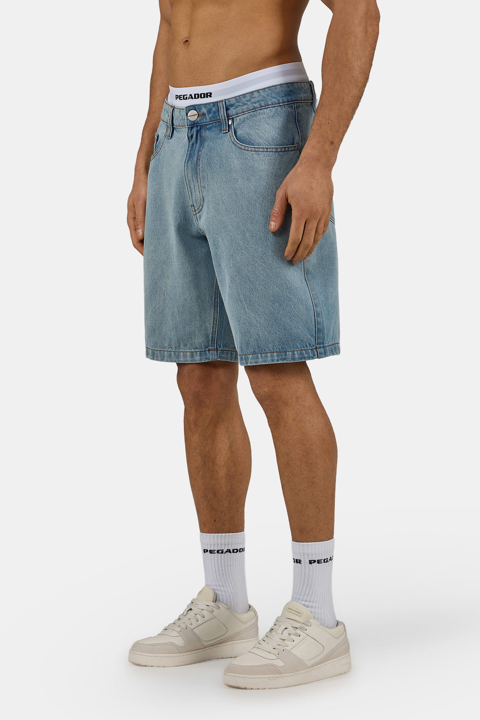 PEGADOR Jeansshorts Bostic Jeans Shorts Baumwolle, regular fit