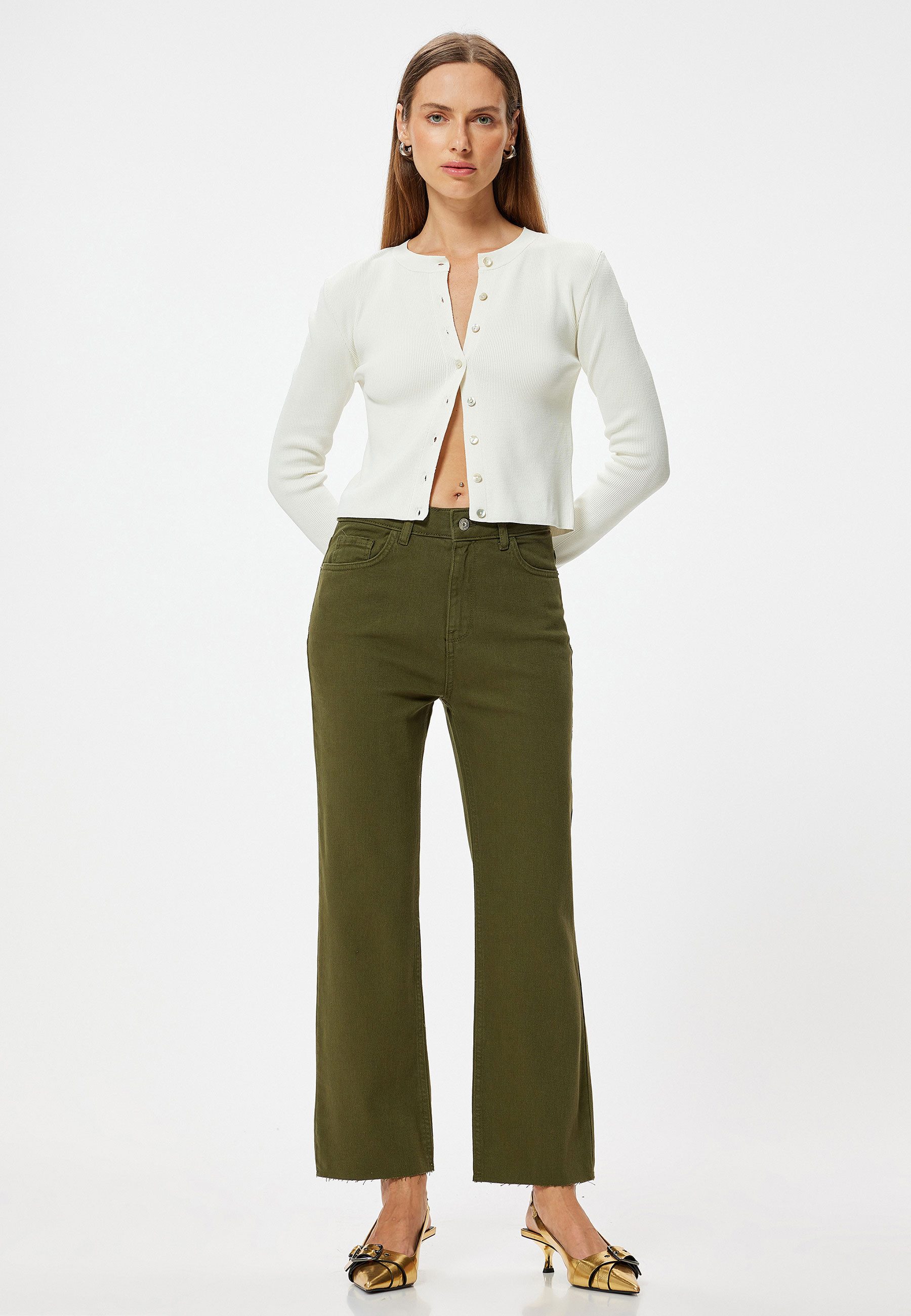 Slim-fit-Jeans Normale Leibhöhe Kick Flare Slim-fit-Jeans
